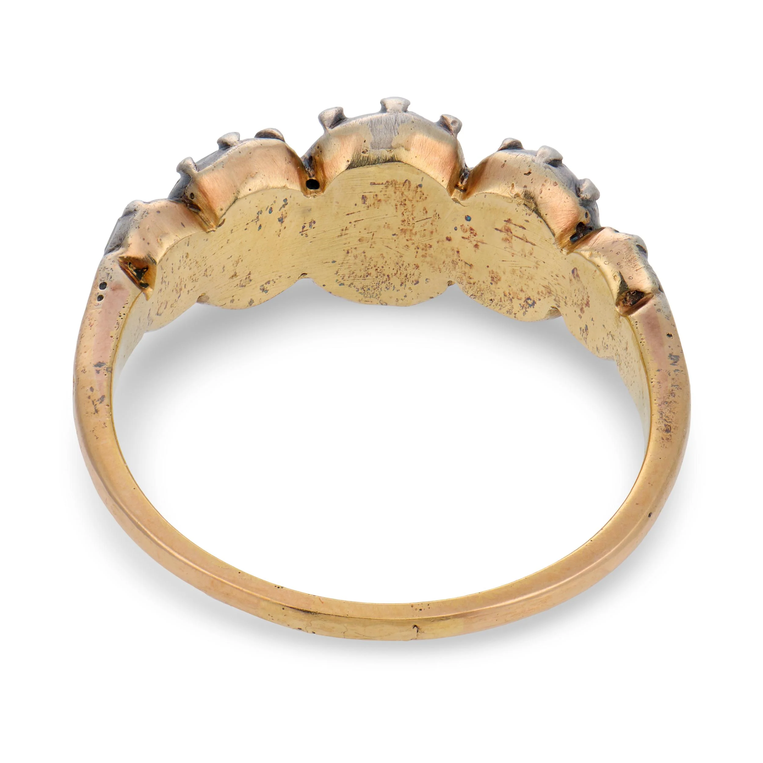 Georgian 18k/Sterling Silver Diamond Five Stone Ring - Image 5
