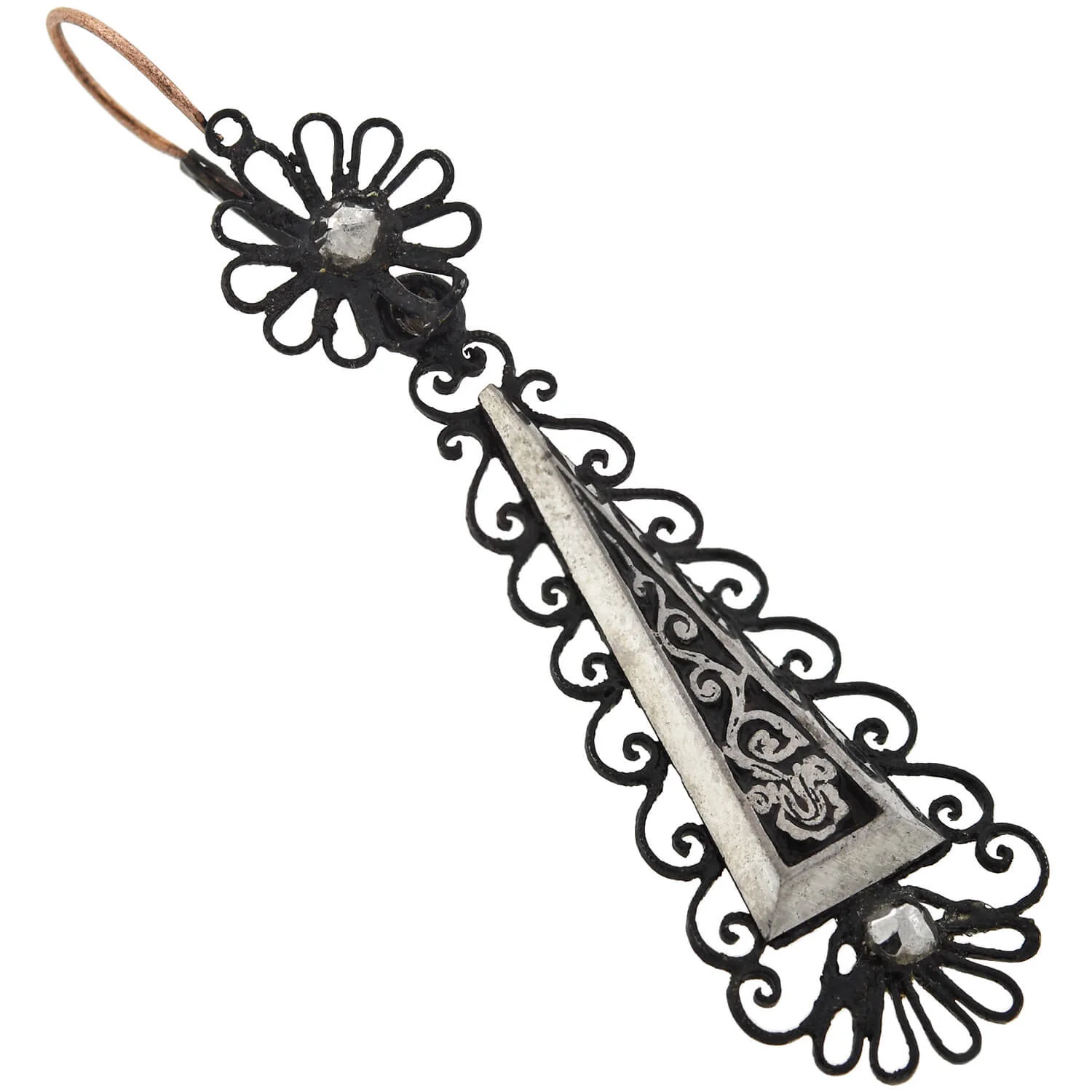 Georgian Berlin Iron + Cut Steel Necklace and Earring Set - Image 3