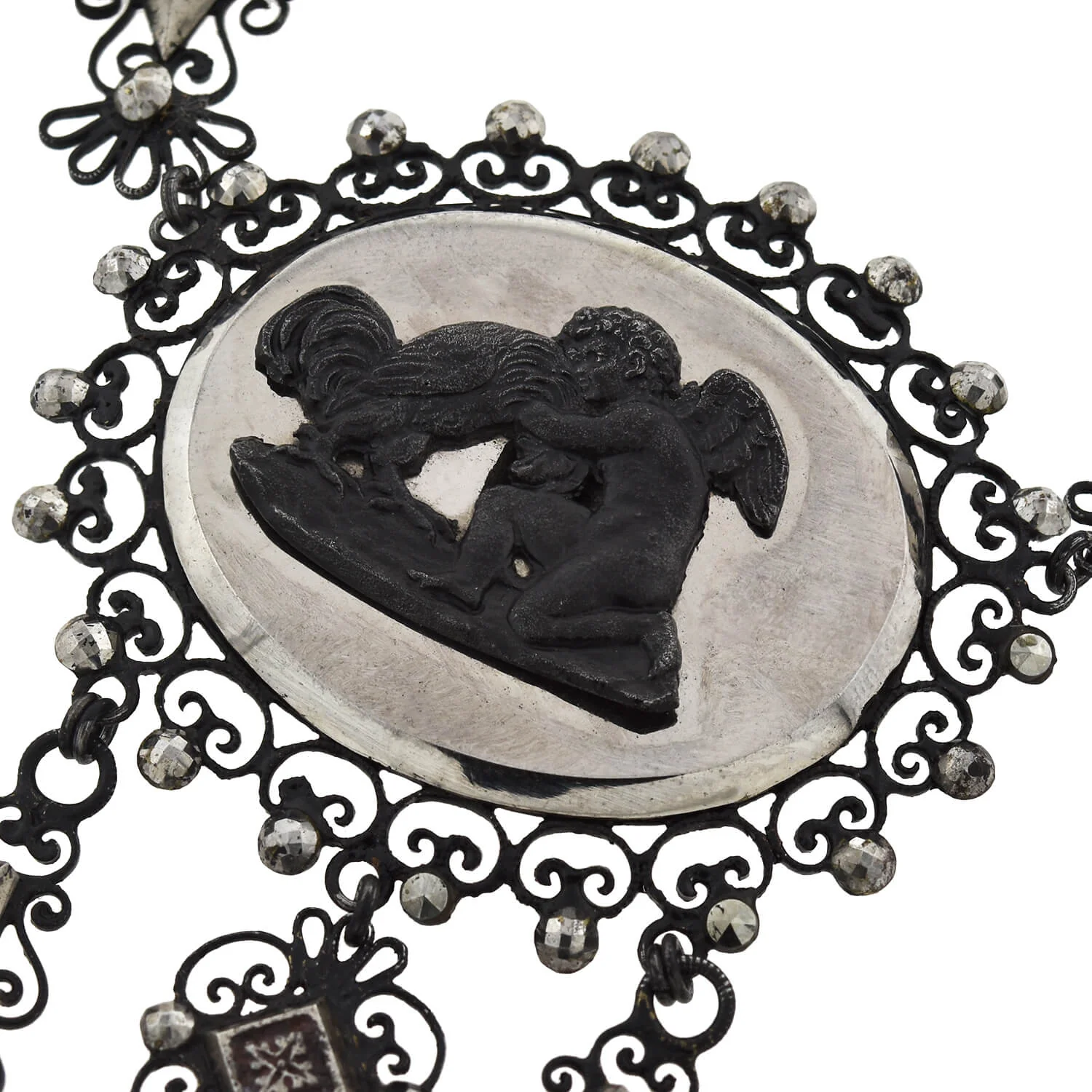 Georgian Berlin Iron + Cut Steel Necklace and Earring Set - Image 6