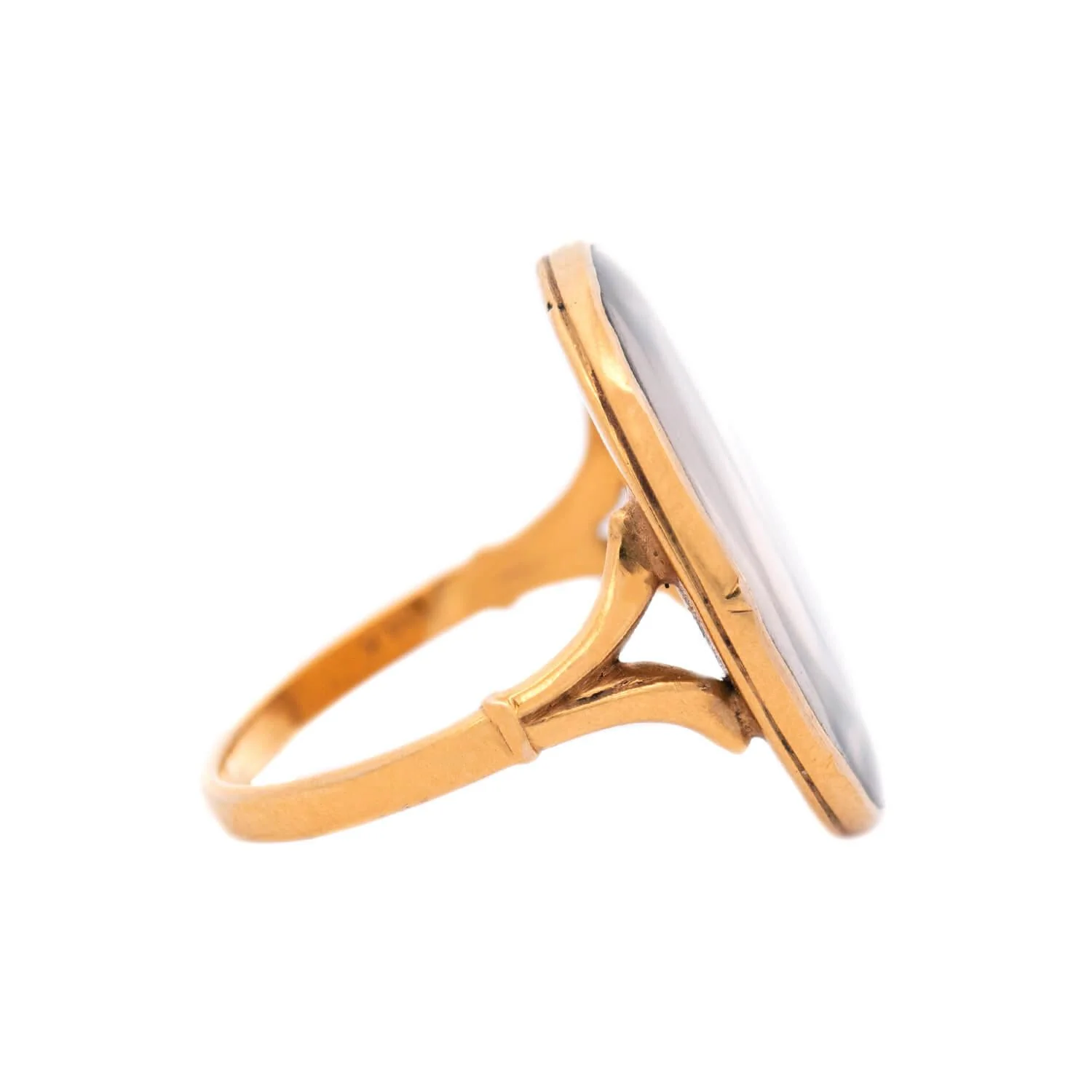 Georgian German 14k Portrait Ring - Image 3