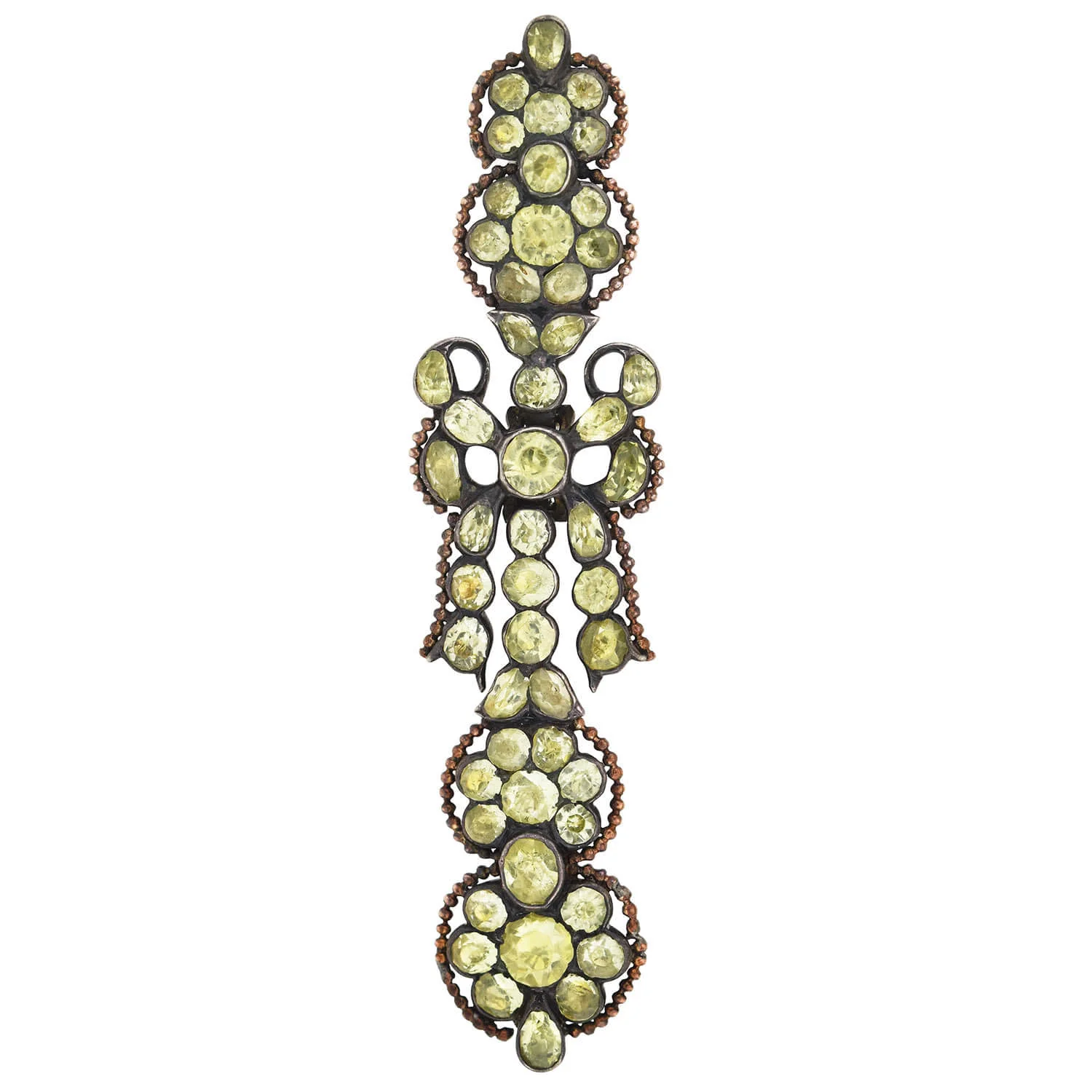 Georgian Large Sterling Silver Chrysoberyl Earrings - Image 3