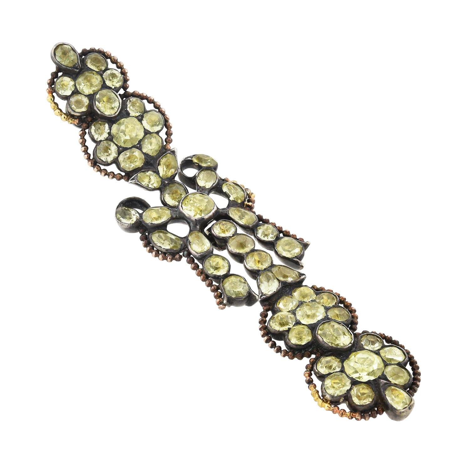 Georgian Large Sterling Silver Chrysoberyl Earrings - Image 4