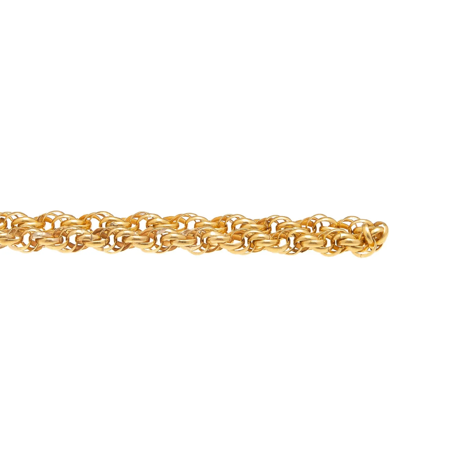 Georgian Long 18k Link Chain with Clasp 46" - Image 2