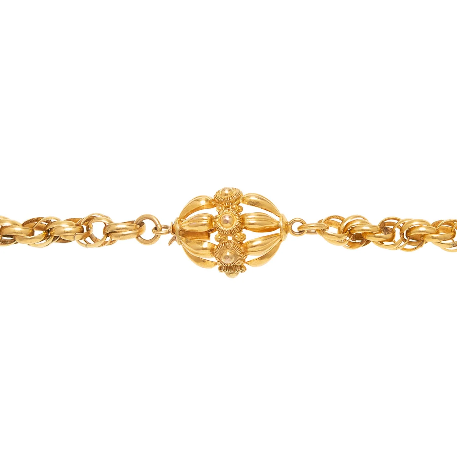 Georgian Long 18k Link Chain with Clasp 46" - Image 5