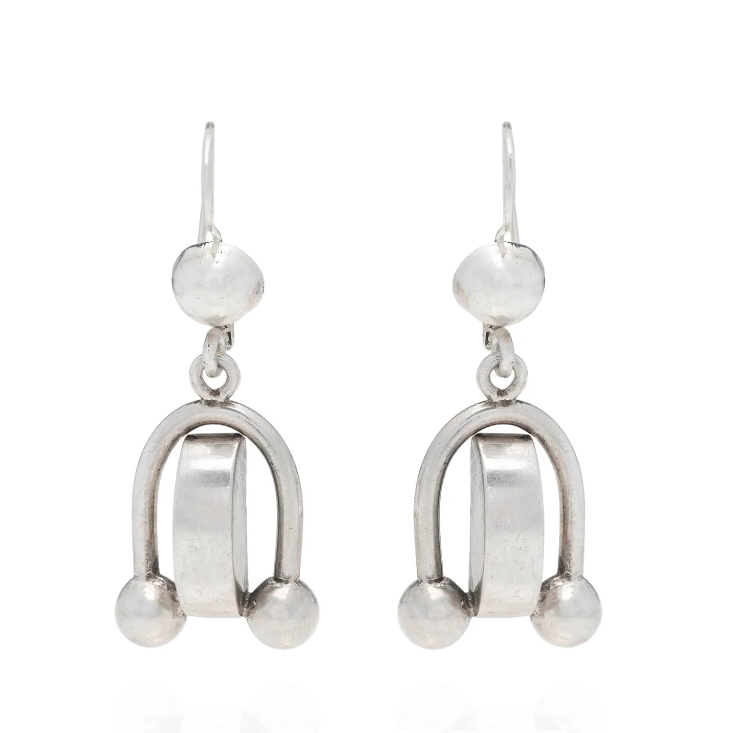 HECTOR AGUILAR Vintage Mexican Taxco Silver Earrings