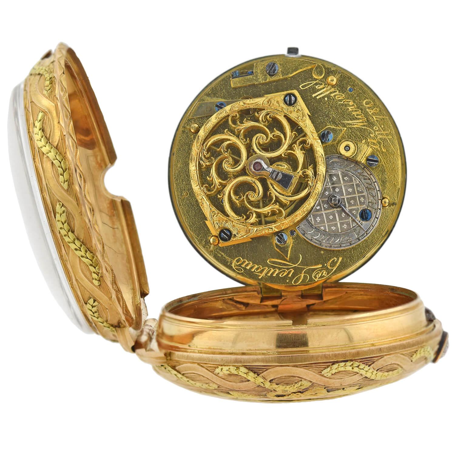 HONNORE LIEUTAUD of MARSEILLE Georgian 18kt Diamond Pocket Watch - Image 7