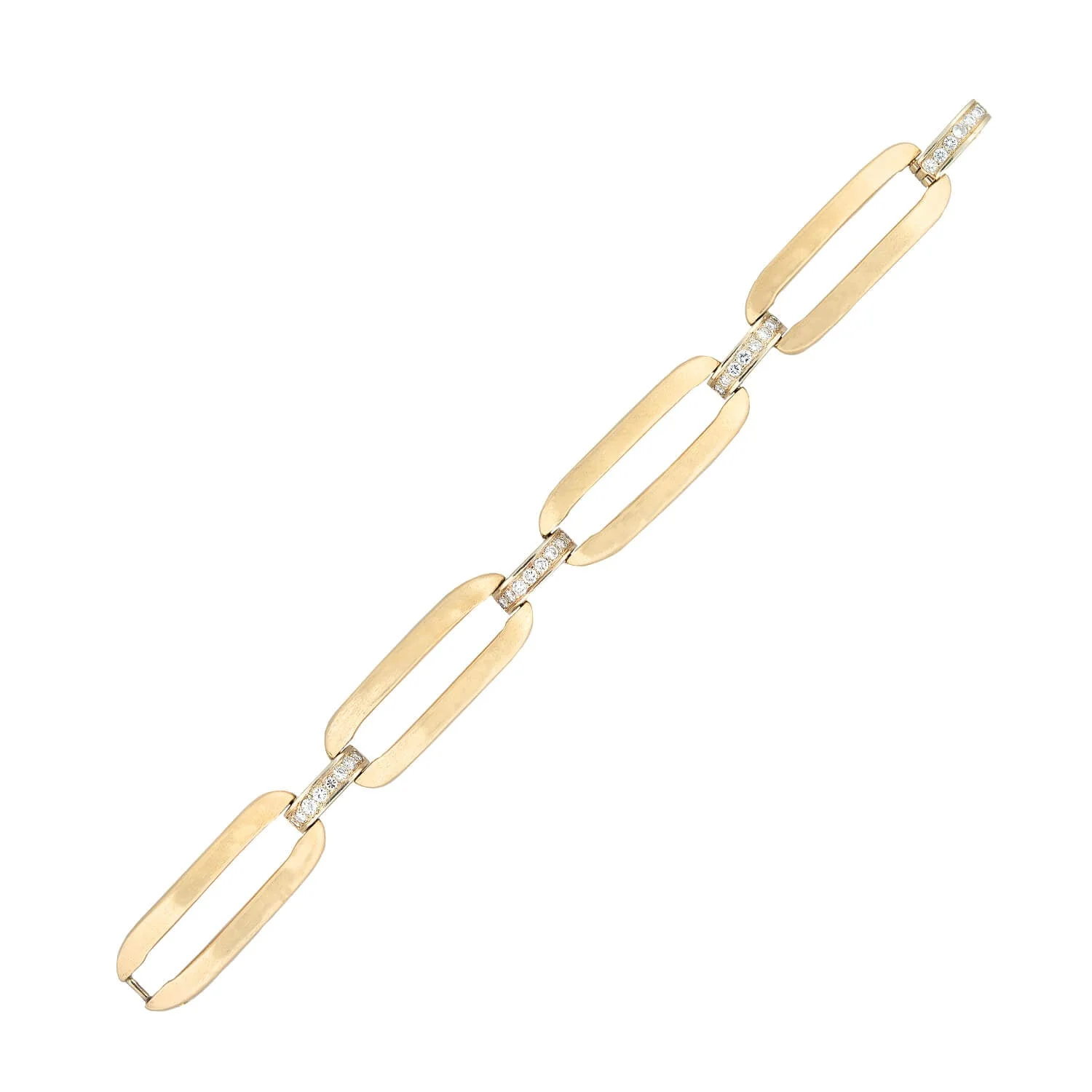 IVANKA Estate 14kt + Diamond Link Bracelet 38.9g - Image 2