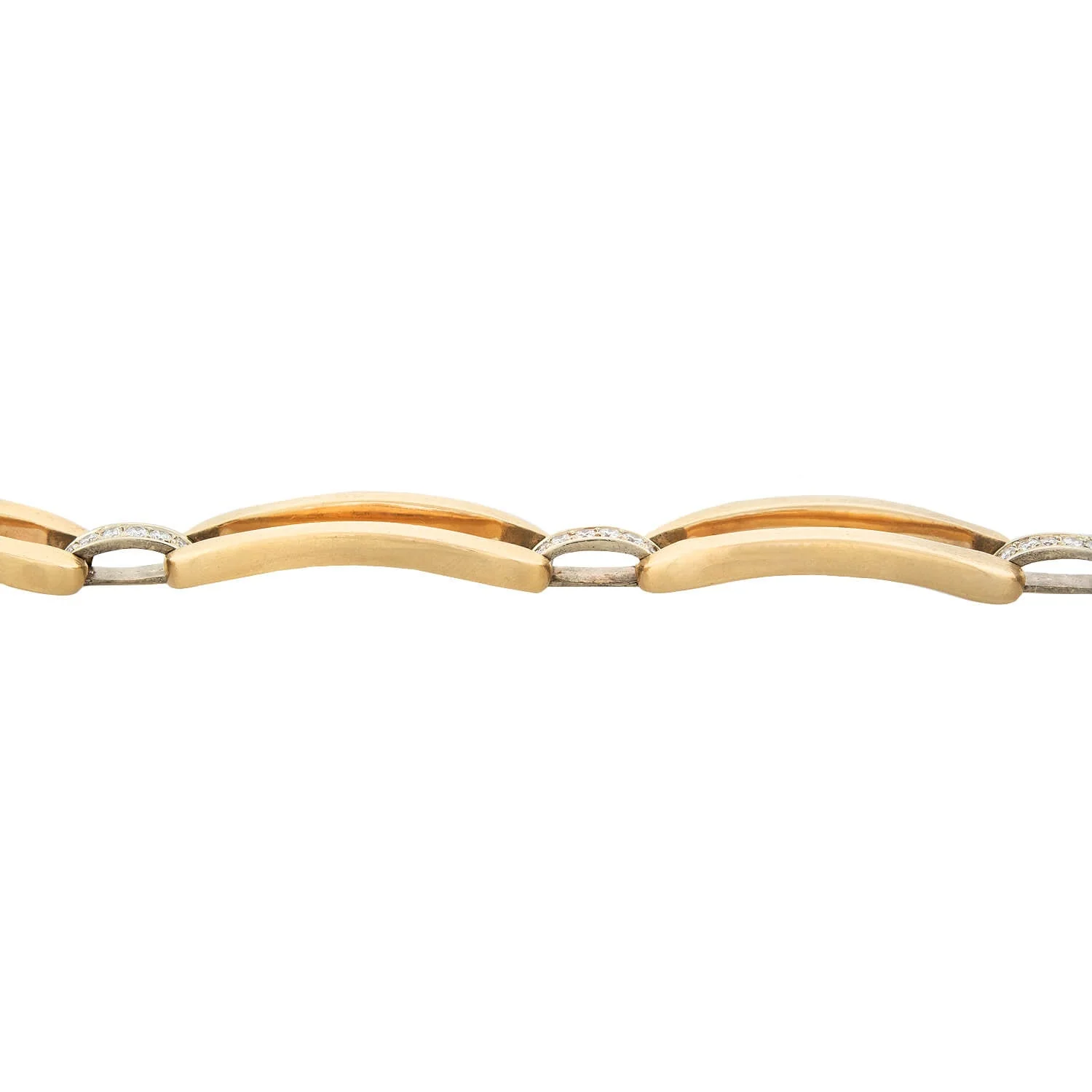 IVANKA Estate 14kt + Diamond Link Bracelet 38.9g - Image 3