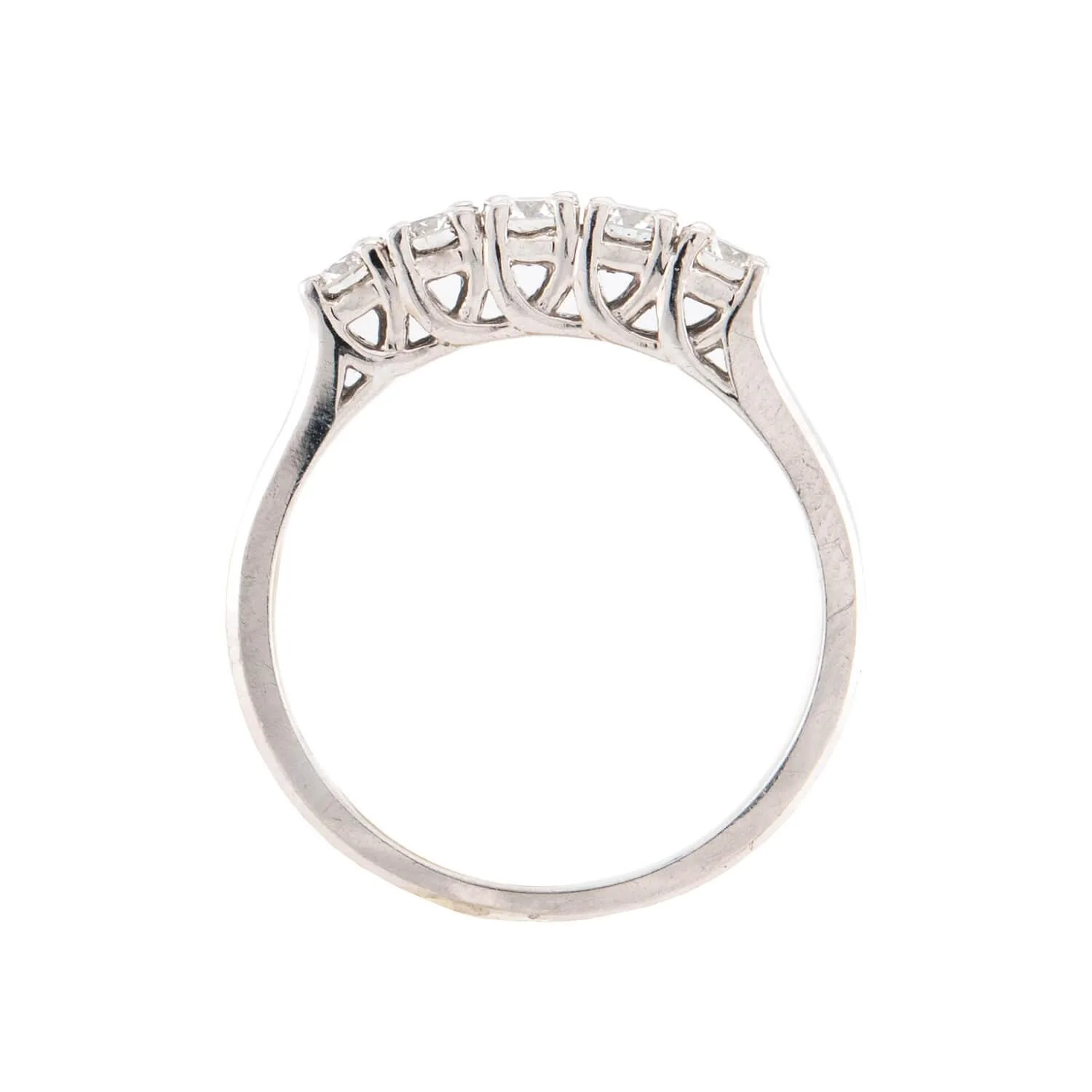 JEFF COOPER Estate 18k Diamond Five Stone Ring - Image 4