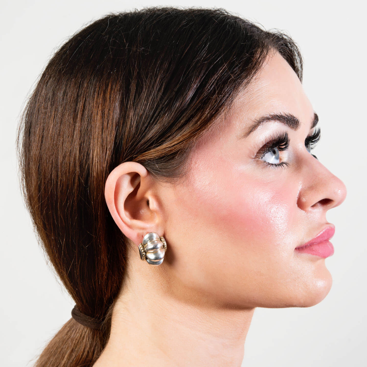 LAGOS Estate 18k/Sterling Silver Bubble Ring & Earring Set - Image 13