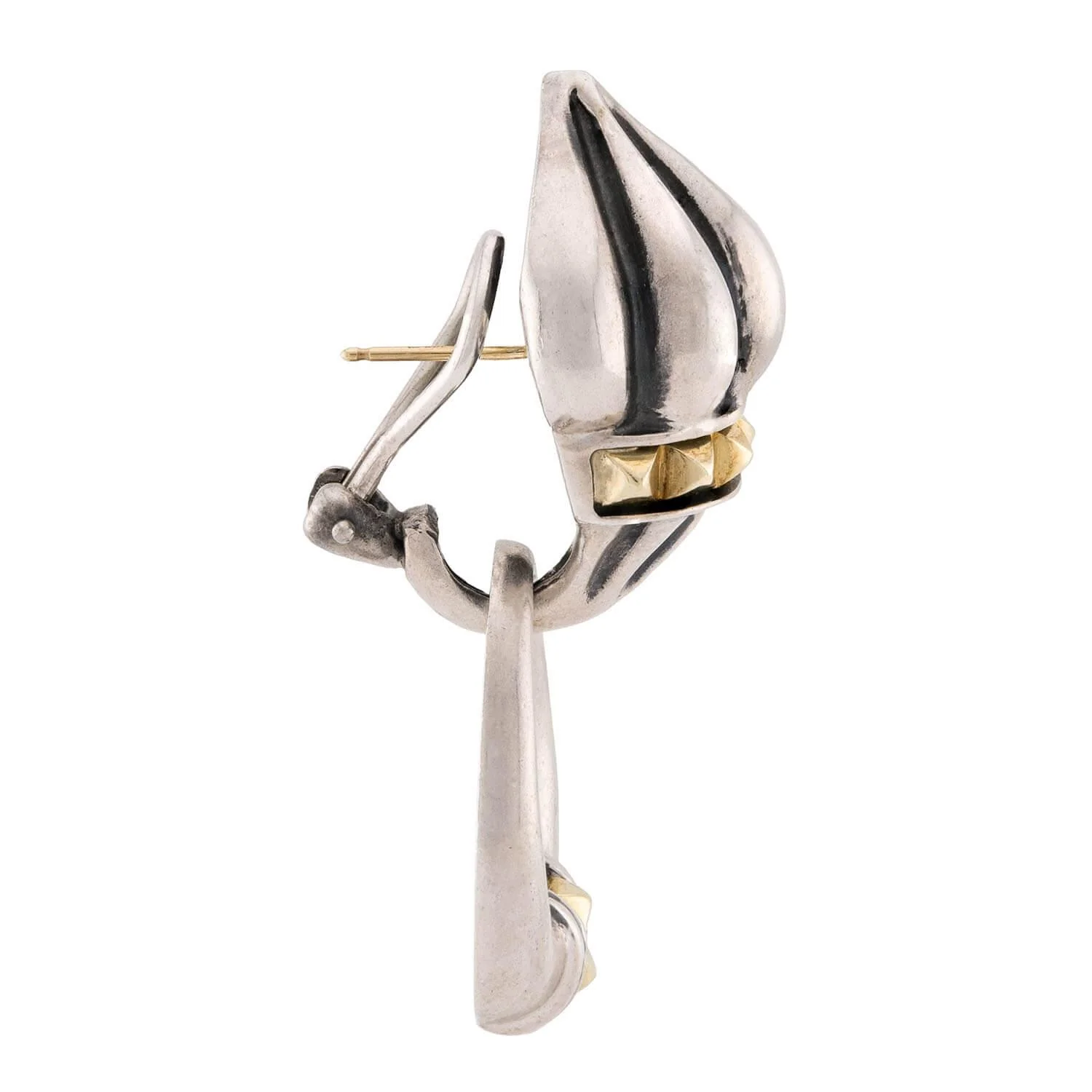 LAGOS Estate Sterling Silver/18k Convertible Earrings - Image 3