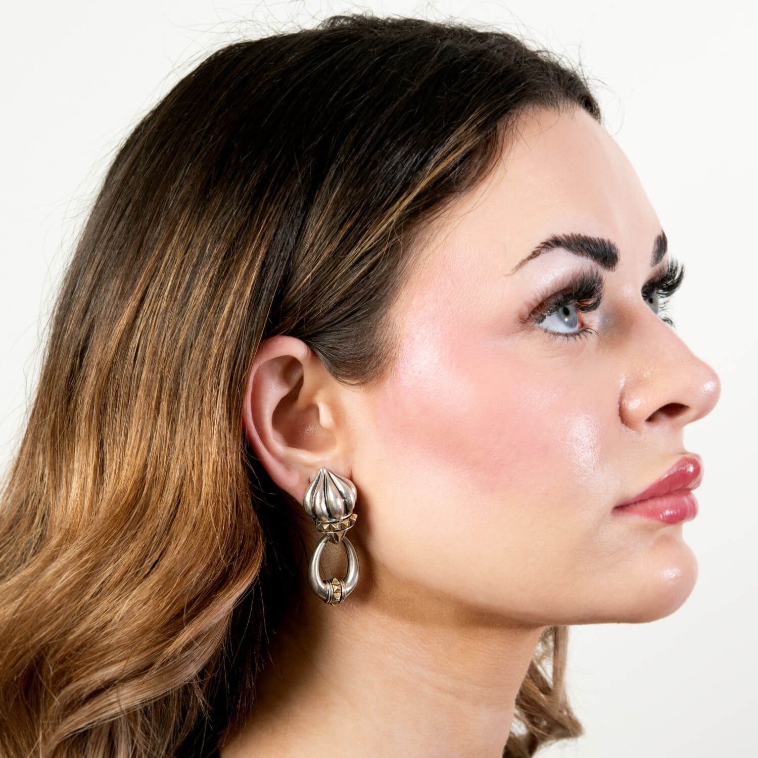 LAGOS Estate Sterling Silver/18k Convertible Earrings - Image 5