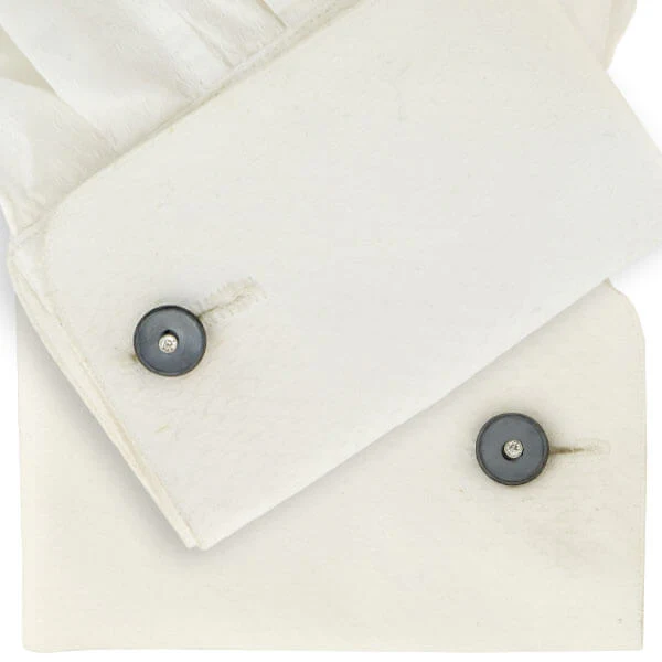 Late Art Deco 18kt Gold Diamond Hematite Double-Sided Cufflinks - Image 7