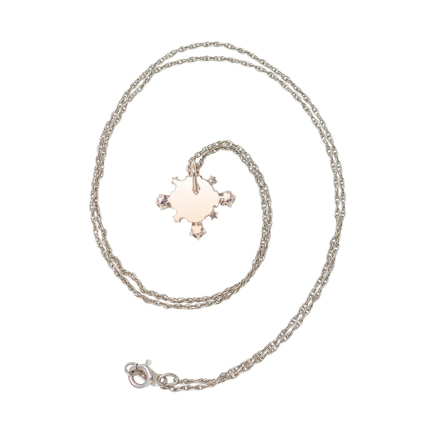 Late Victorian 14k Diamond + Moonstone Pendant - Image 4