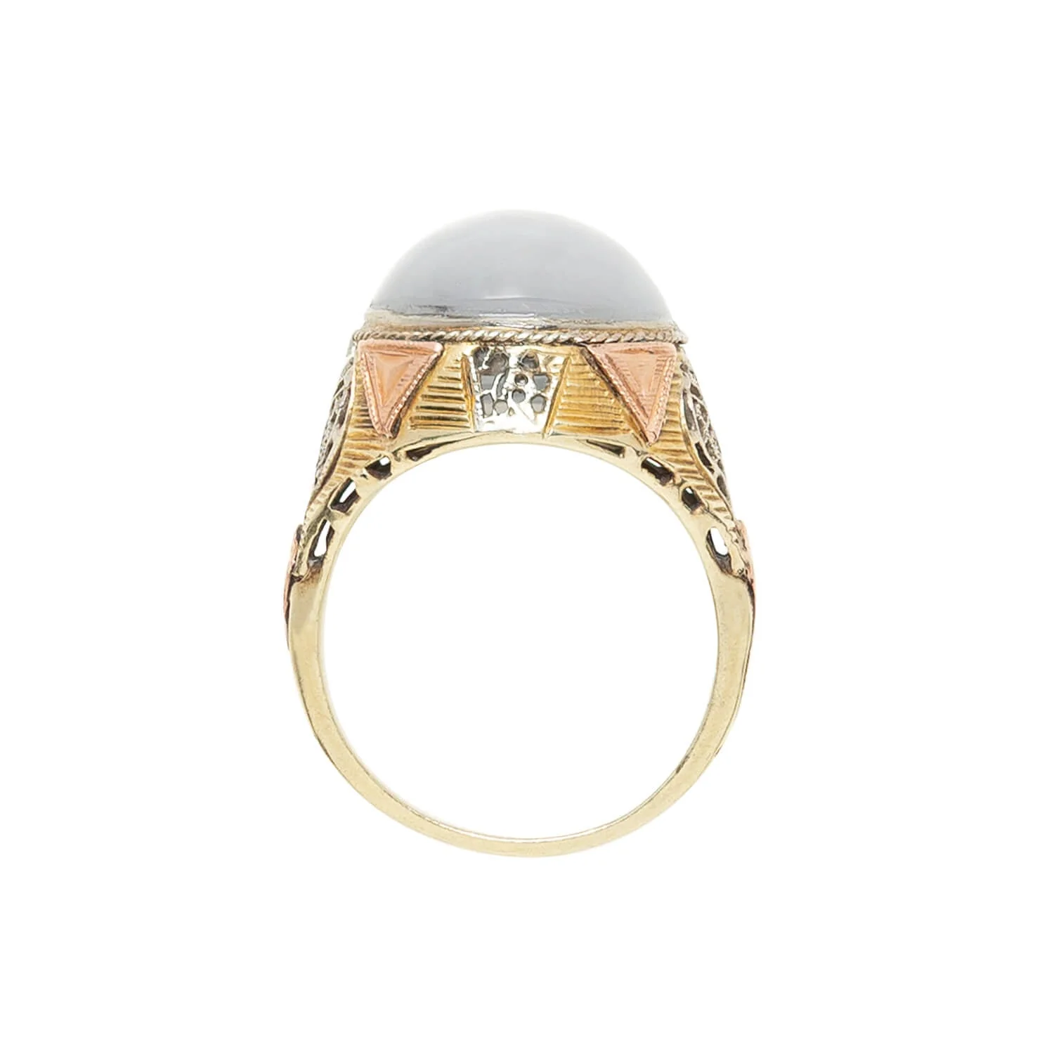 Late Victorian 14k/Platinum Star Sapphire Ring 15ctw+ - Image 3