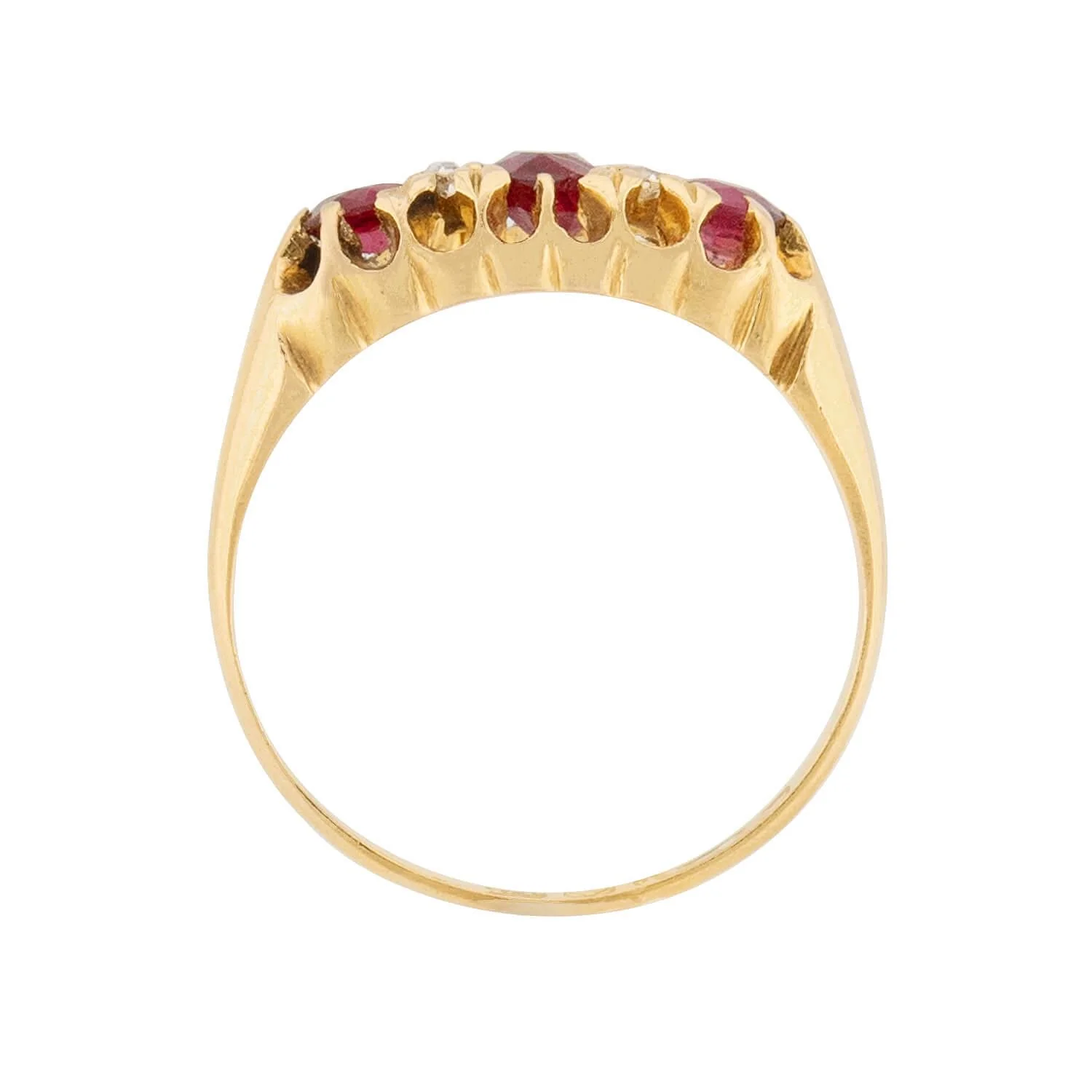 Late Victorian 18k Ruby & Diamond Ring - Image 4