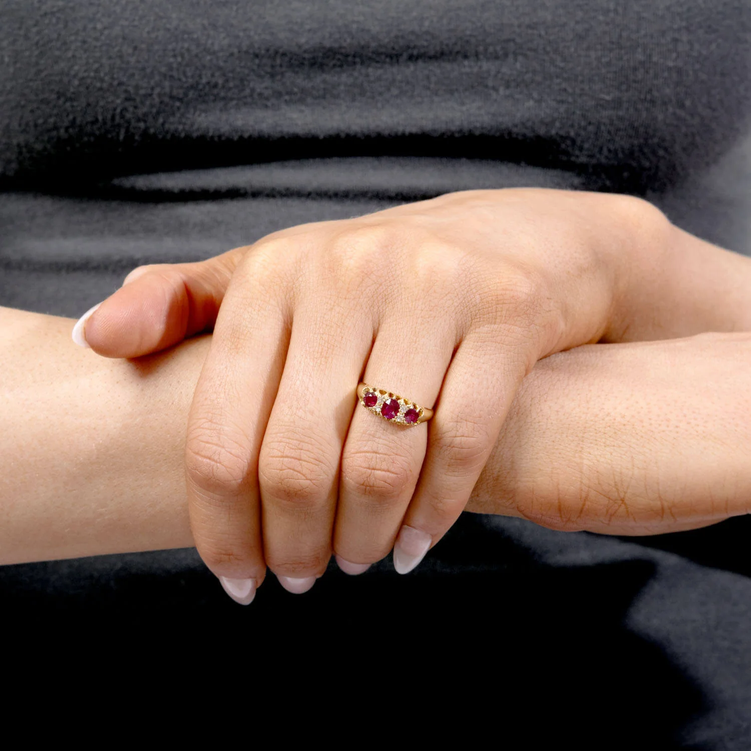 Late Victorian 18k Ruby & Diamond Ring - Image 7