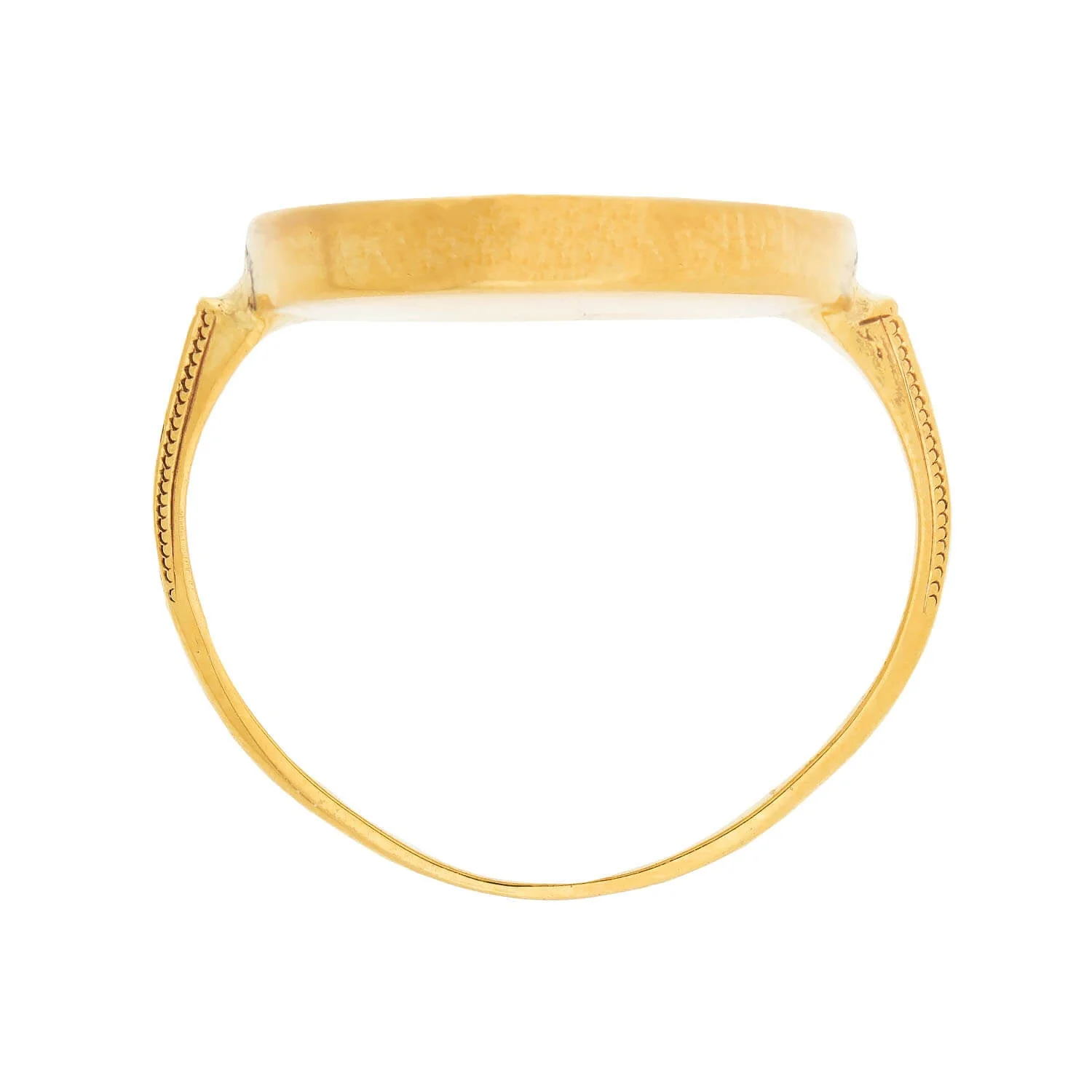Late Victorian Egyptian Revival 18kt + Enamel Ring - Image 3