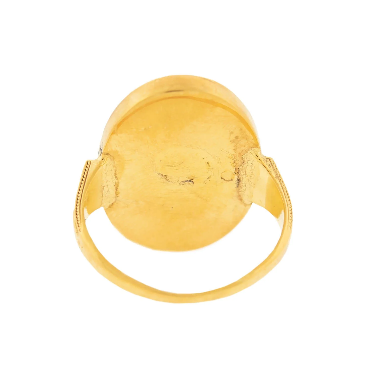 Late Victorian Egyptian Revival 18kt + Enamel Ring - Image 5
