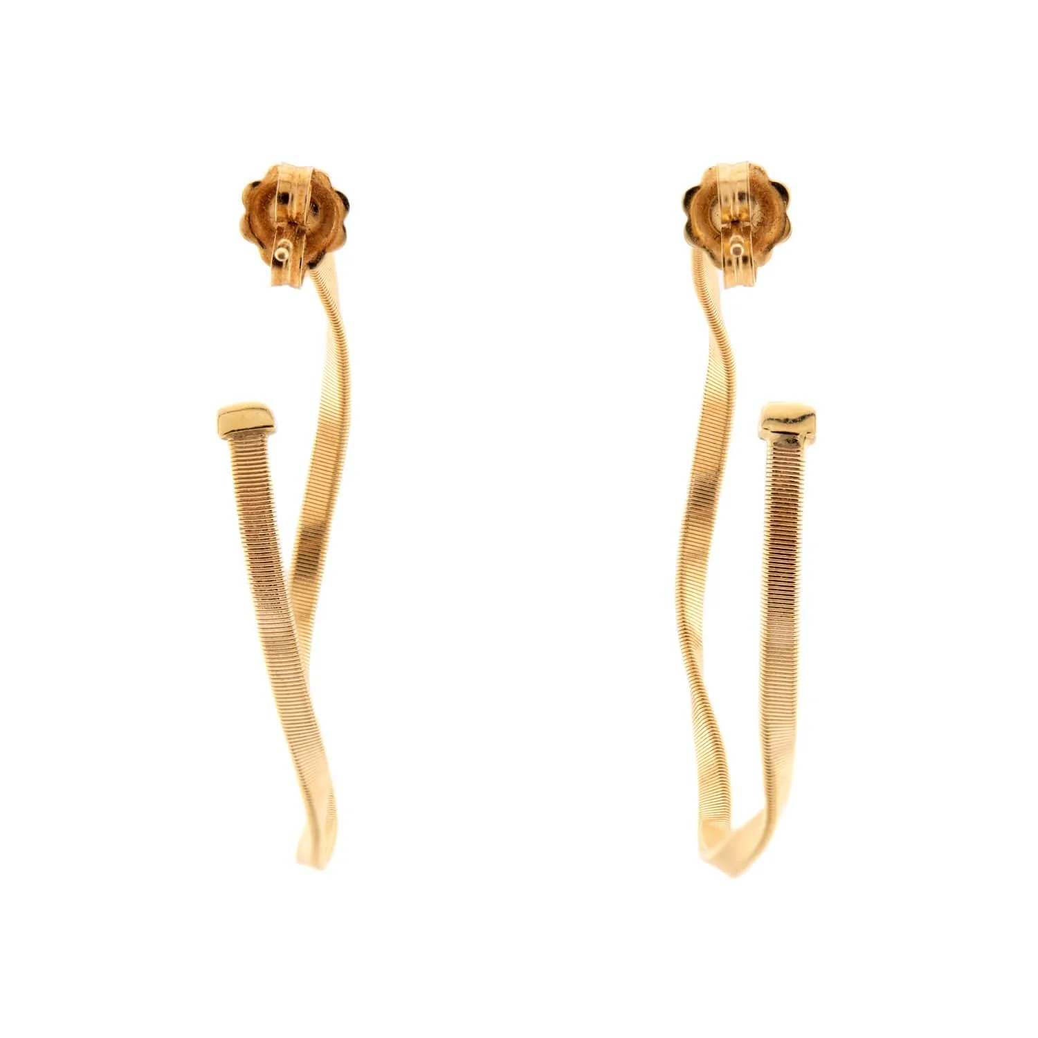 MARCO BICEGO Estate 18k Italian Marrakech Hoop Earrings - Image 4