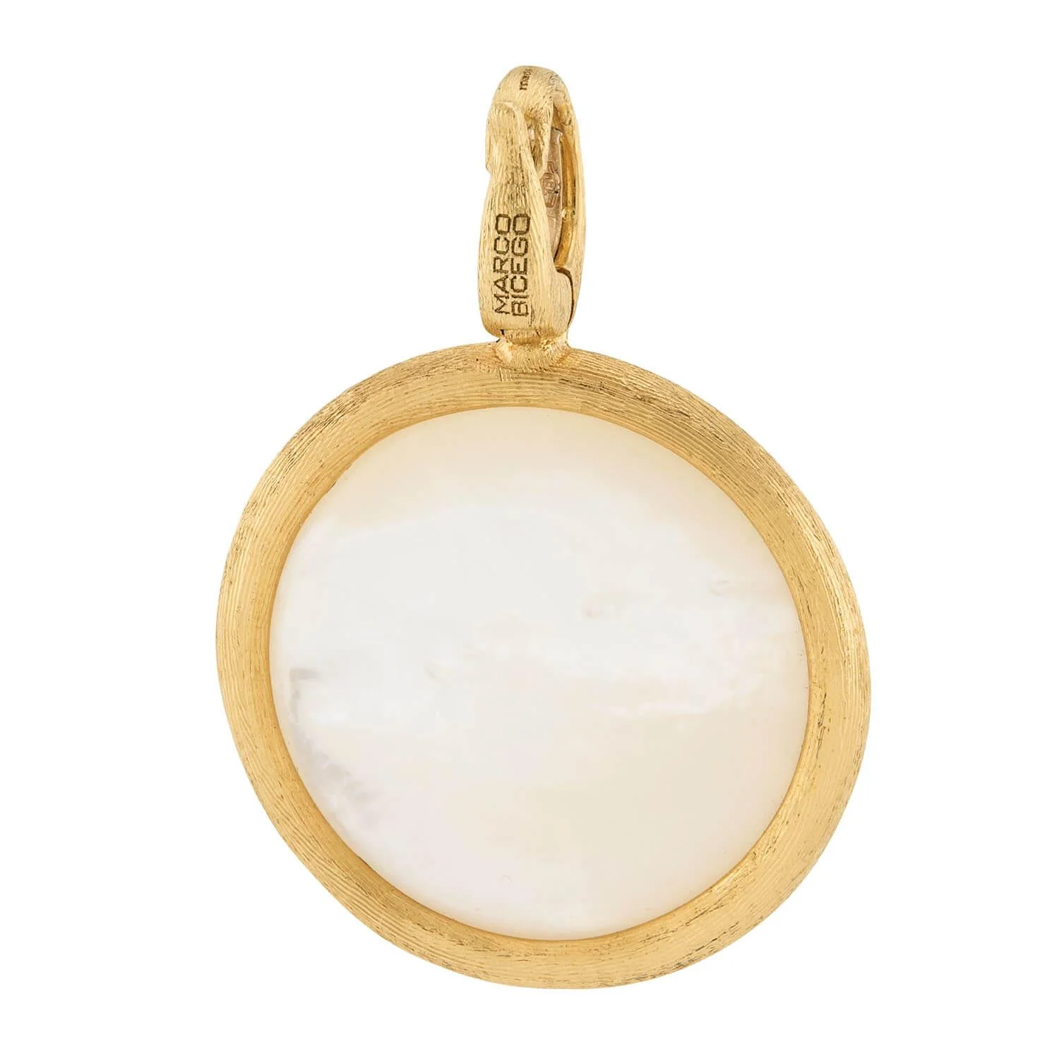 MARCO BICEGO Estate Italian 18k Jaipur Mother of Pearl Pendant/Charm - Image 3