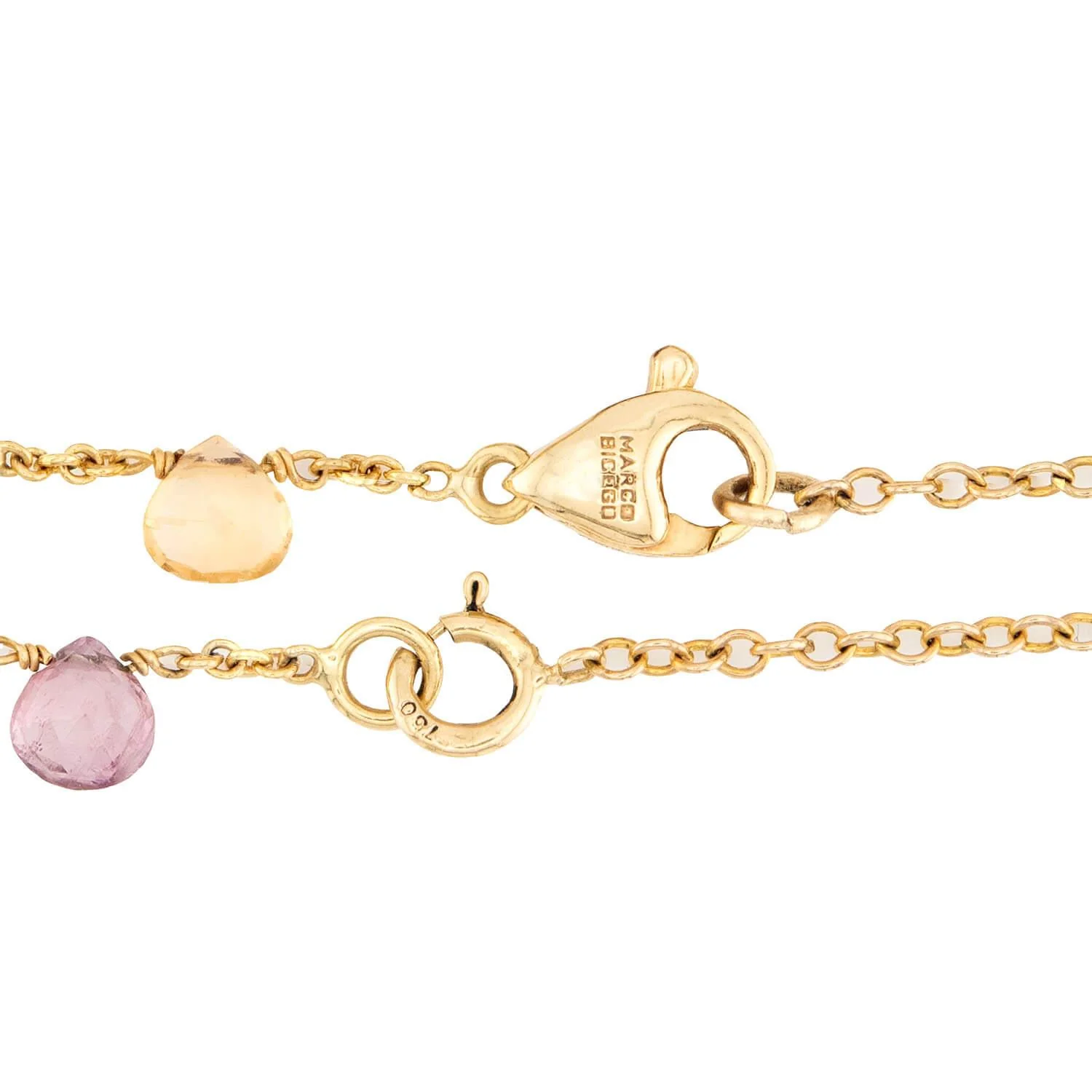 MARCO BICEGO Estate Italian 18k Multi-Stone Lariat Necklace - Image 4