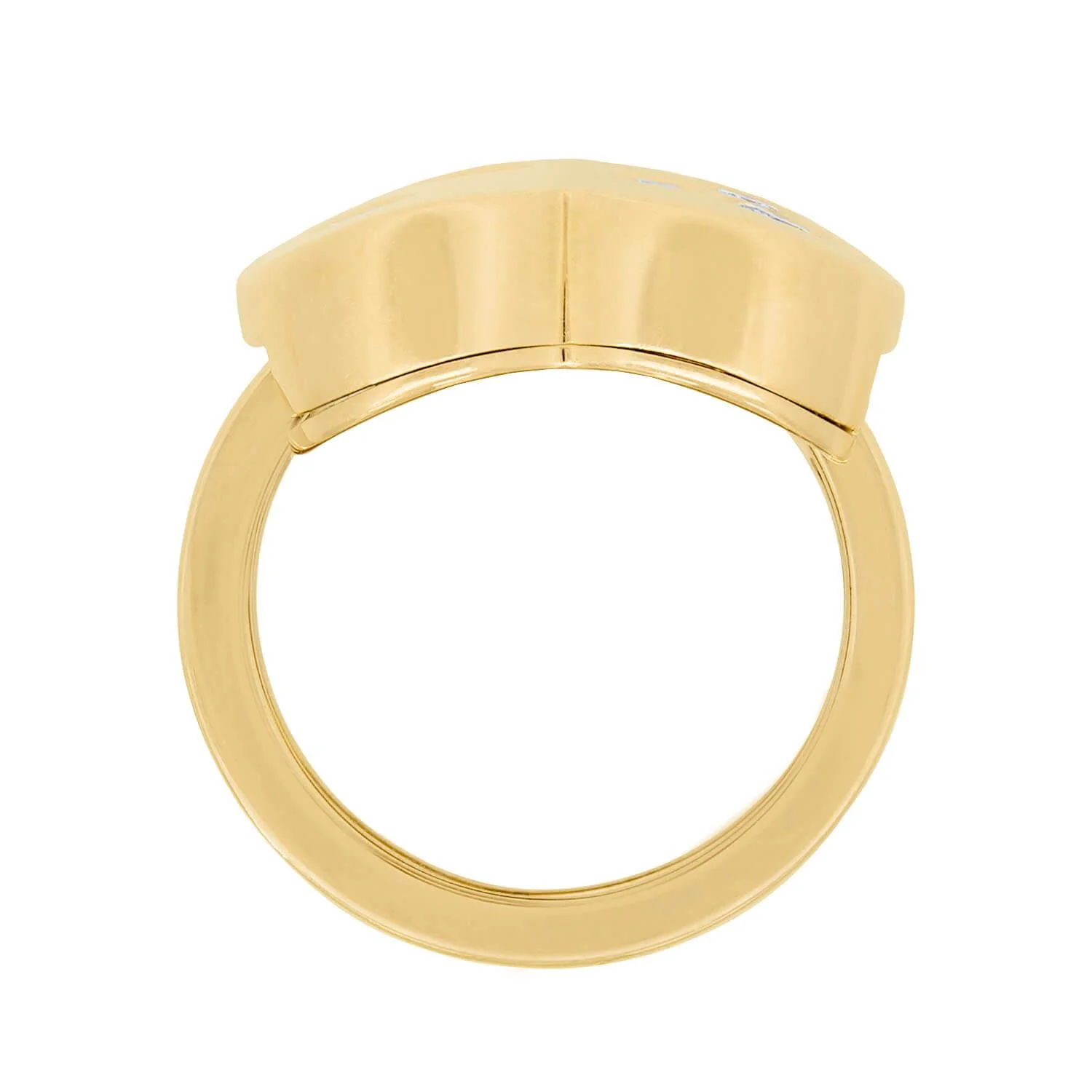 MARINA B Estate 18k Diamond Four Band Heart Ring .65ctw - Image 4