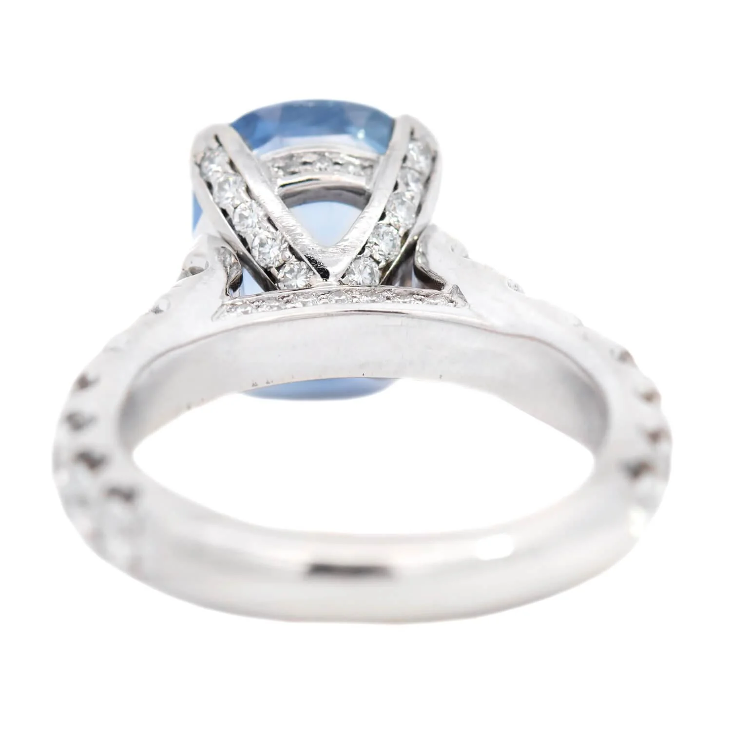 MICHAEL M Estate 18k GIA Sapphire and Diamond Ring 3.67ct - Image 5