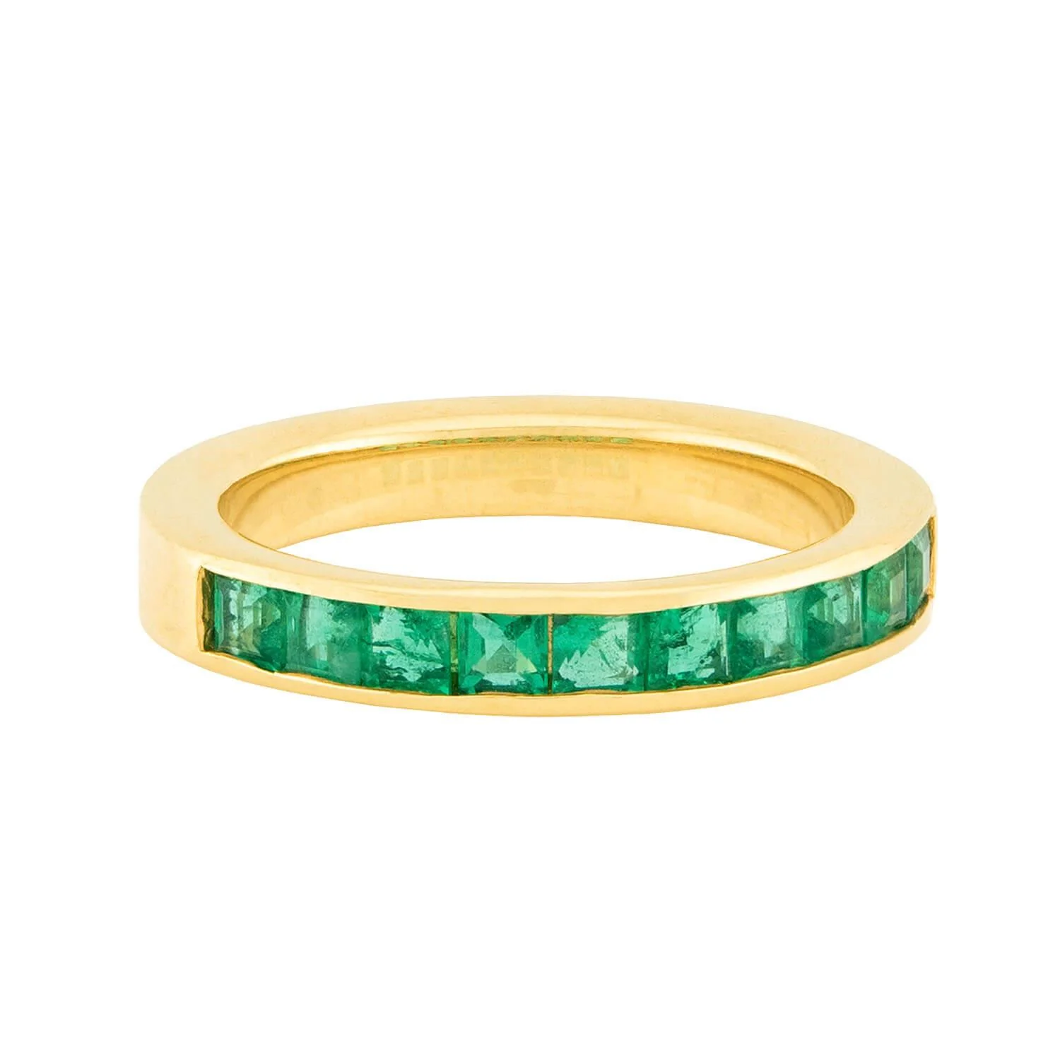 OGI Estate 18k Emerald Half Band - Image 2