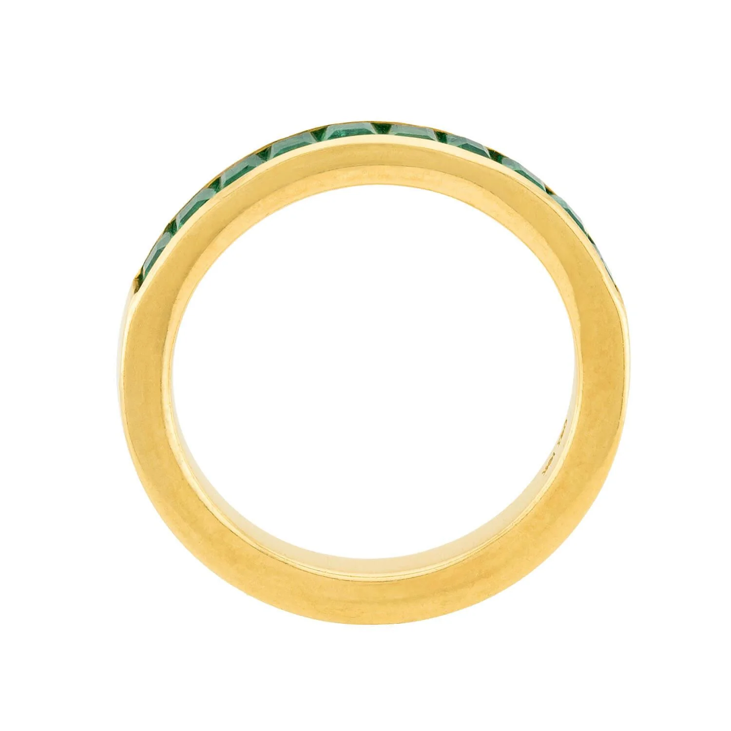 OGI Estate 18k Emerald Half Band - Image 4