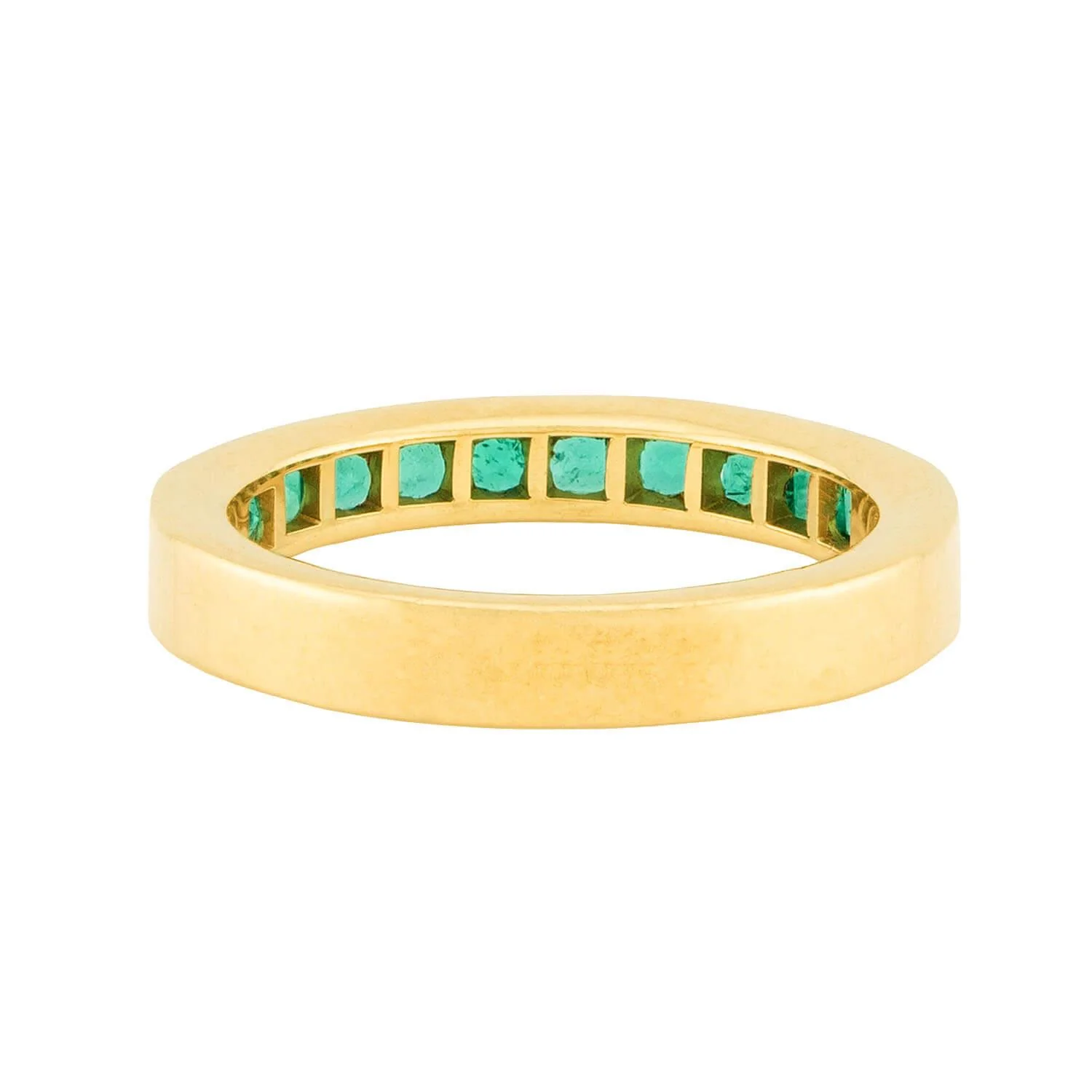 OGI Estate 18k Emerald Half Band - Image 5