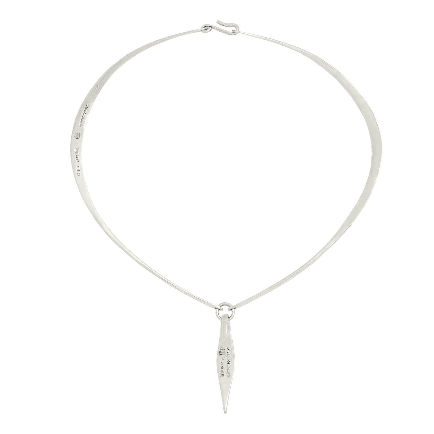 OLD NEWBURY CRAFTERS for CARTIER Vintage Sterling Silver Choker Necklace - Image 4