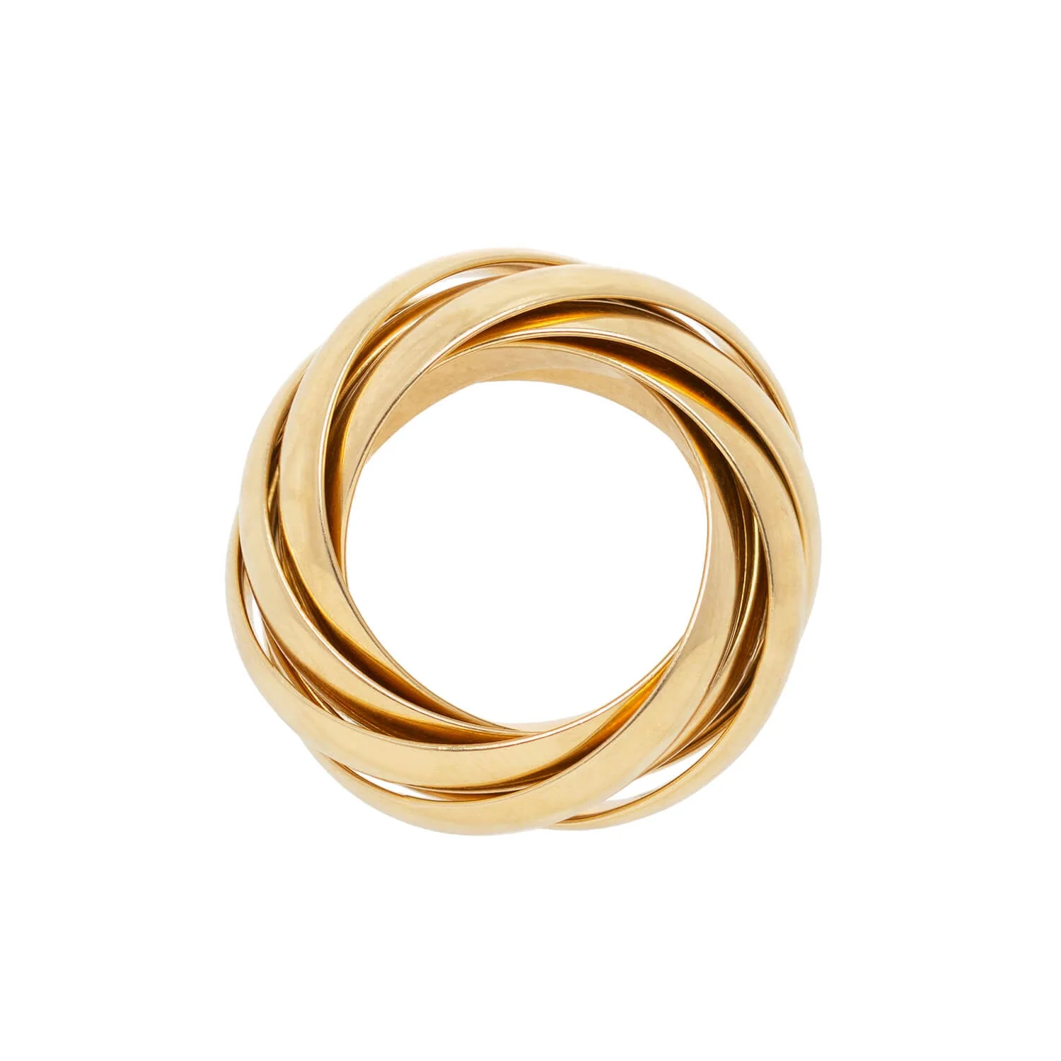 PALOMA PICASSO for TIFFANY & CO. 18kt Melody Collection Nine Band Roller Ring - Image 2