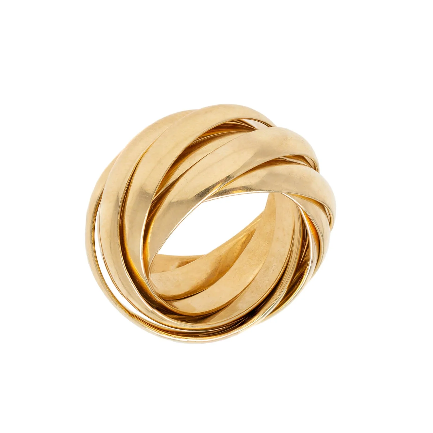 PALOMA PICASSO for TIFFANY & CO. 18kt Melody Collection Nine Band Roller Ring - Image 3