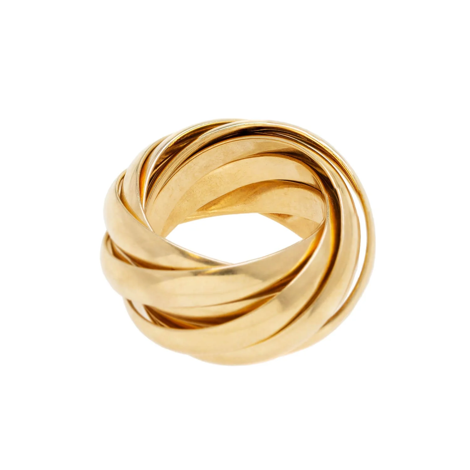 PALOMA PICASSO for TIFFANY & CO. 18kt Melody Collection Nine Band Roller Ring - Image 4