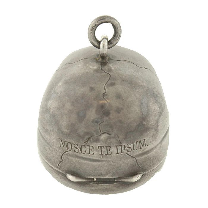 PAUL DITISHEIM Silver Montre Hamlet Large Skull Pocket Watch - Image 4