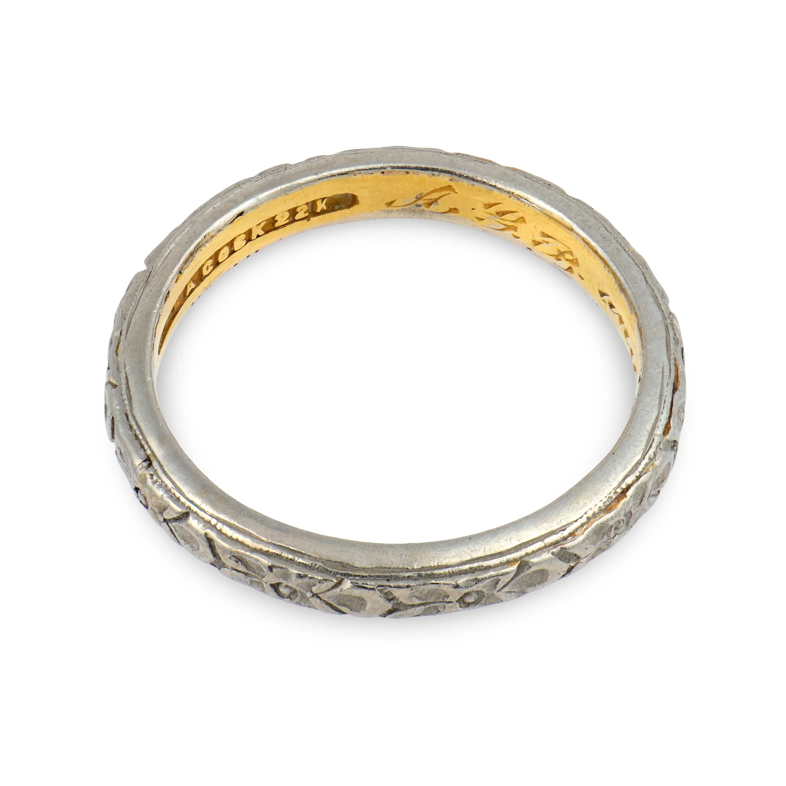 PEACOCK Edwardian 22k/Platinum Band - Image 4