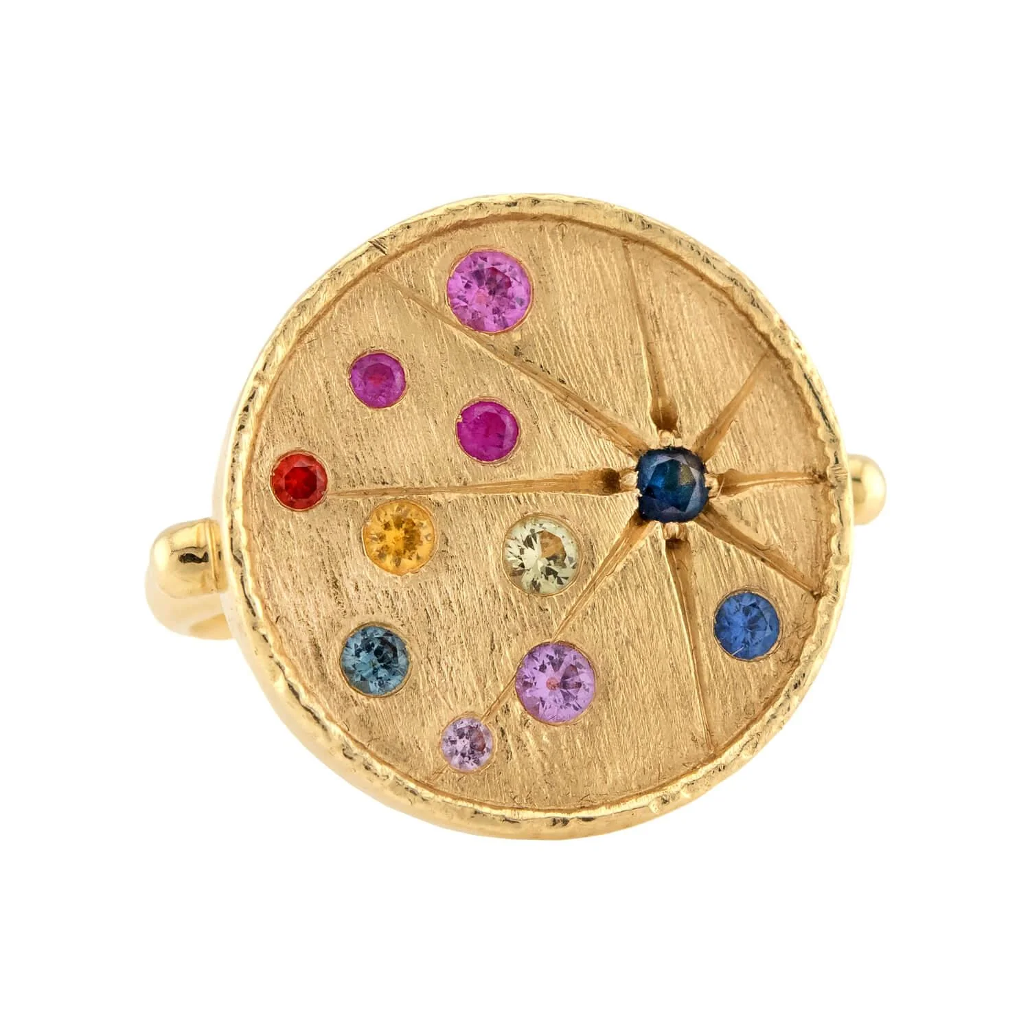 PENNY PREVILLE Estate 18k Sapphire "Galaxy Duster" Ring - Image 2