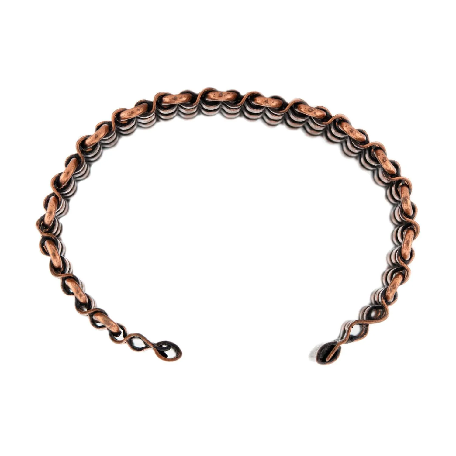 123 RENOIR Vintage Copper Basket Weave Cuff Bracelet - Image 5