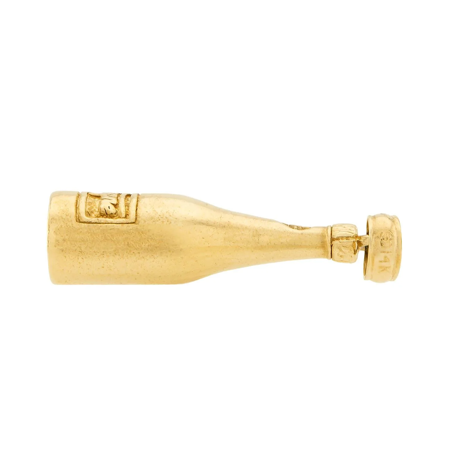 Retro 14k Champagne Bottle Pendant/Charm - Image 2
