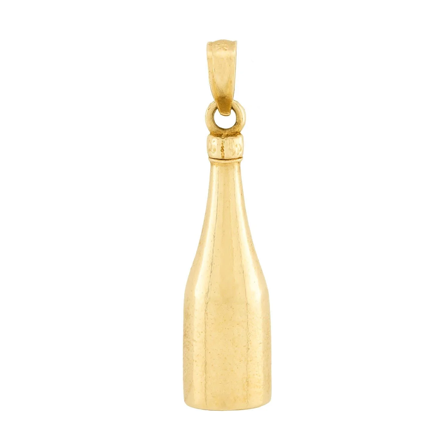 Retro 14k Champagne Bottle Pendant/Charm - Image 3