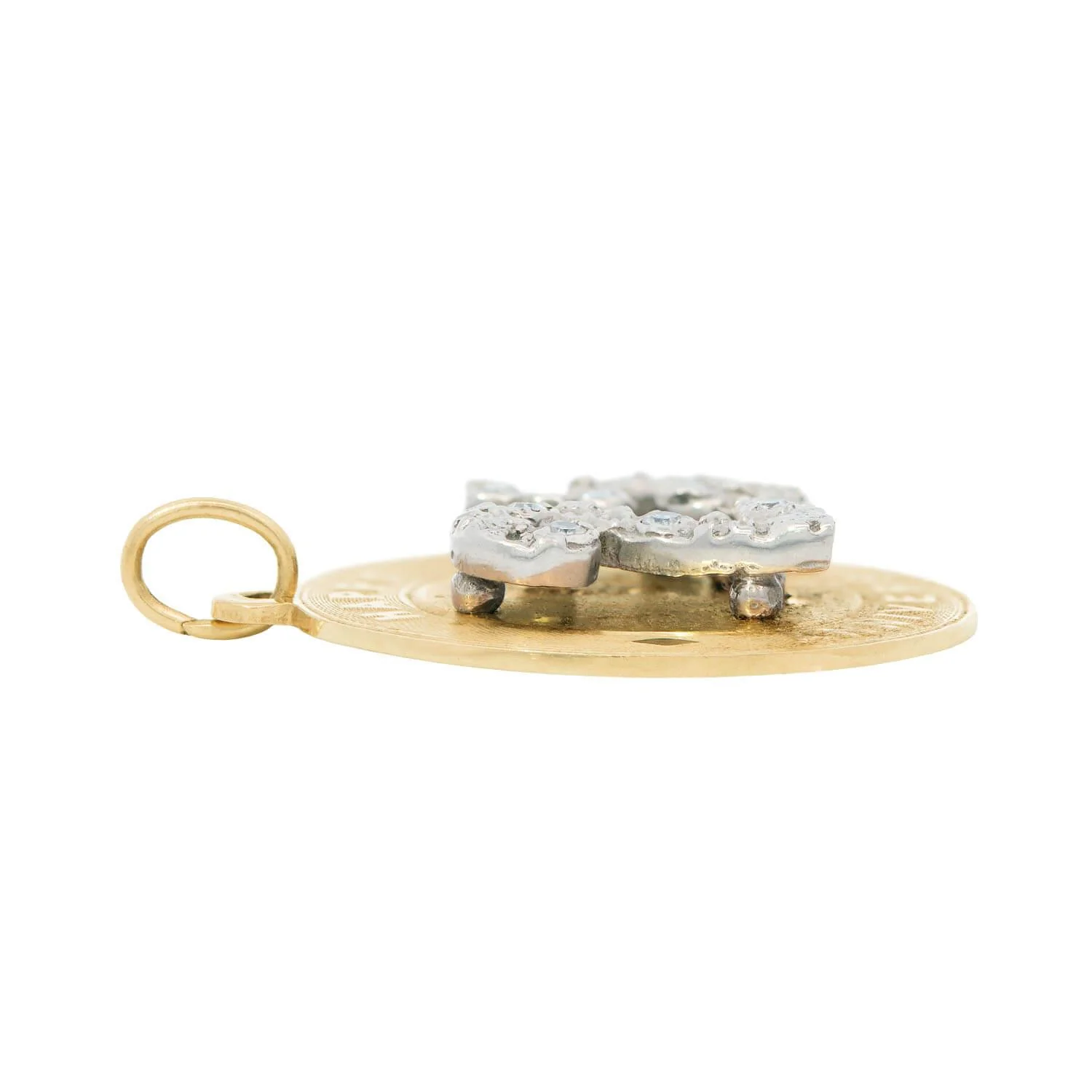 Retro 14k Diamond 25th Anniversary Charm - Image 2
