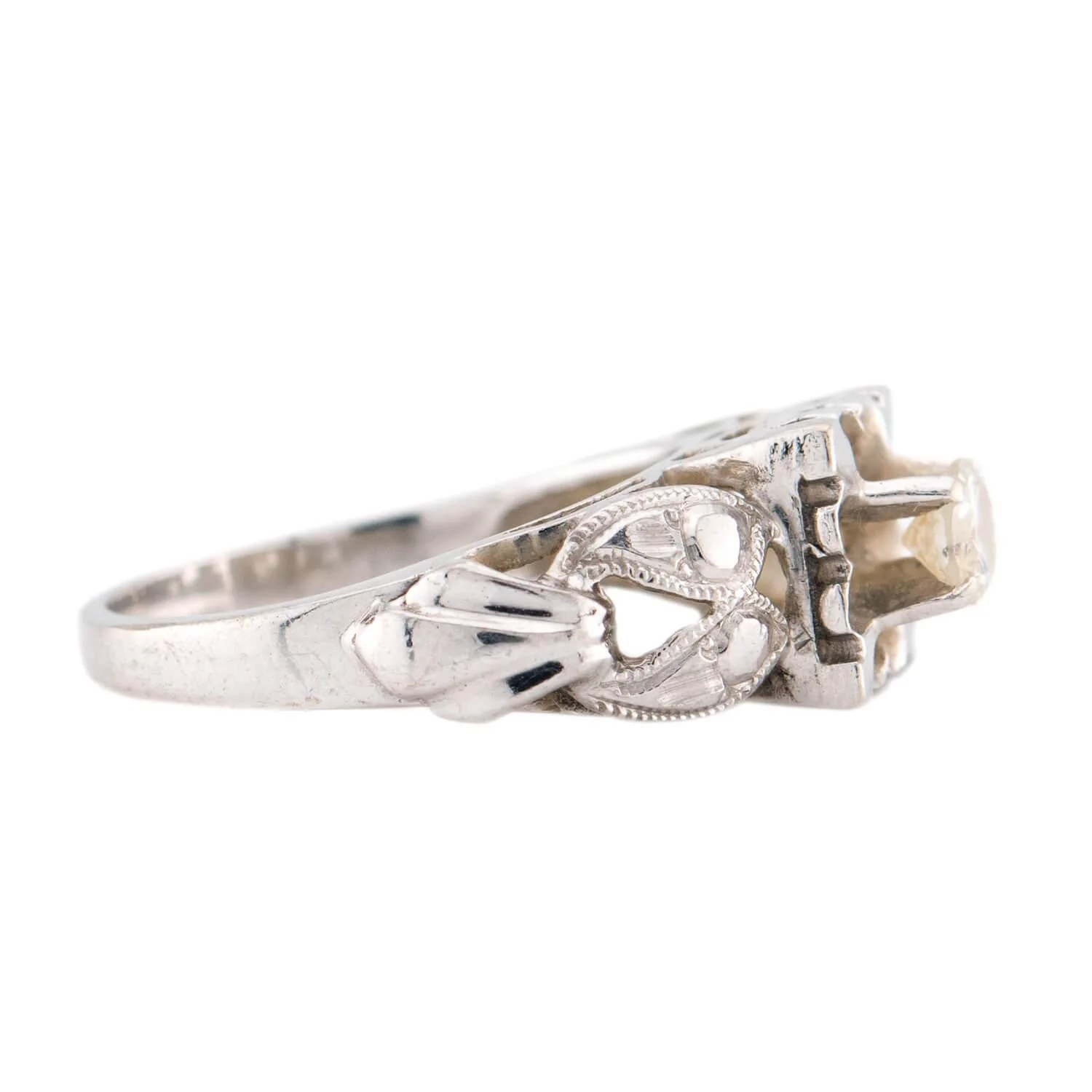 Retro 14k Diamond Engagement Ring .20ct - Image 3