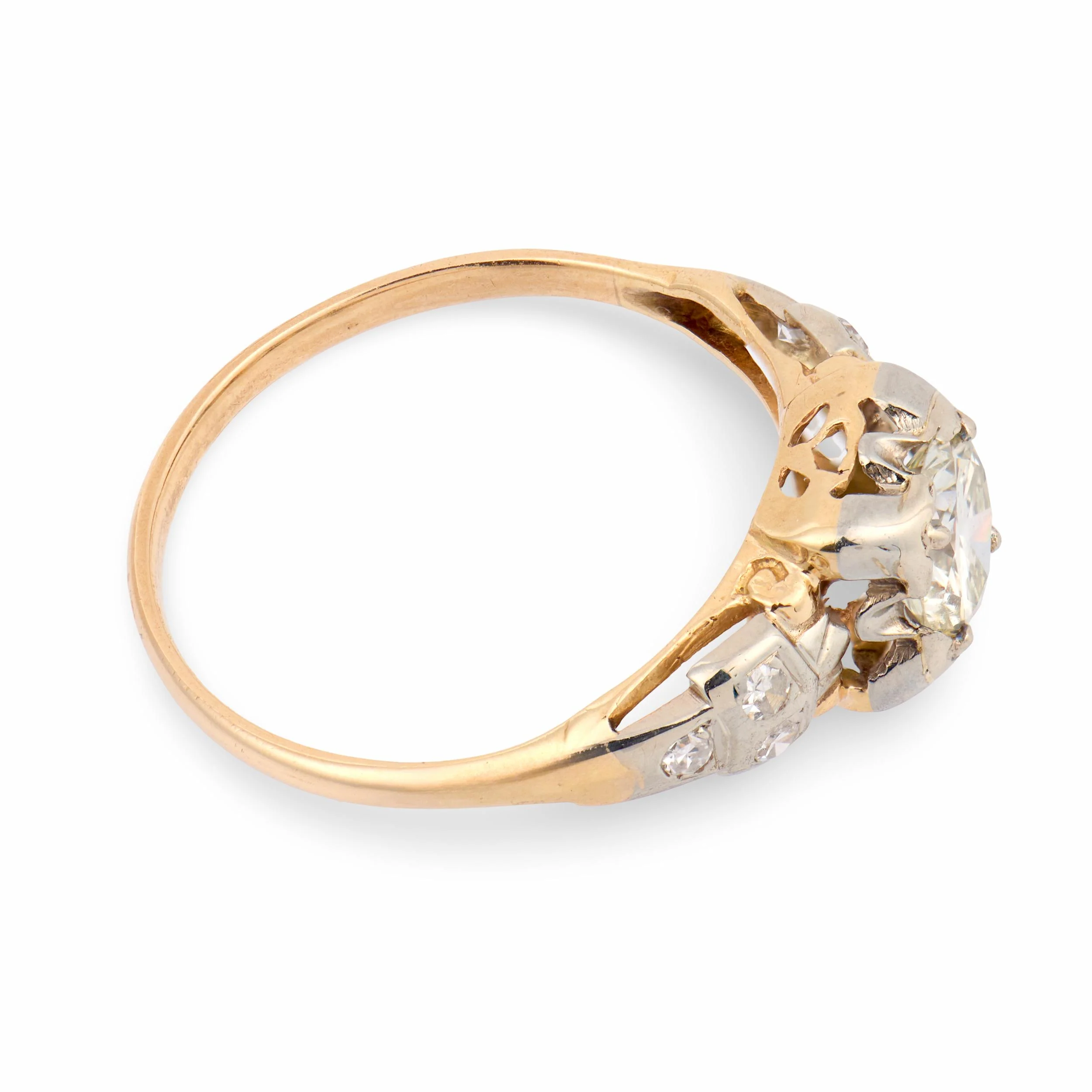 Retro 14k Diamond Engagement Ring .50ct - Image 3