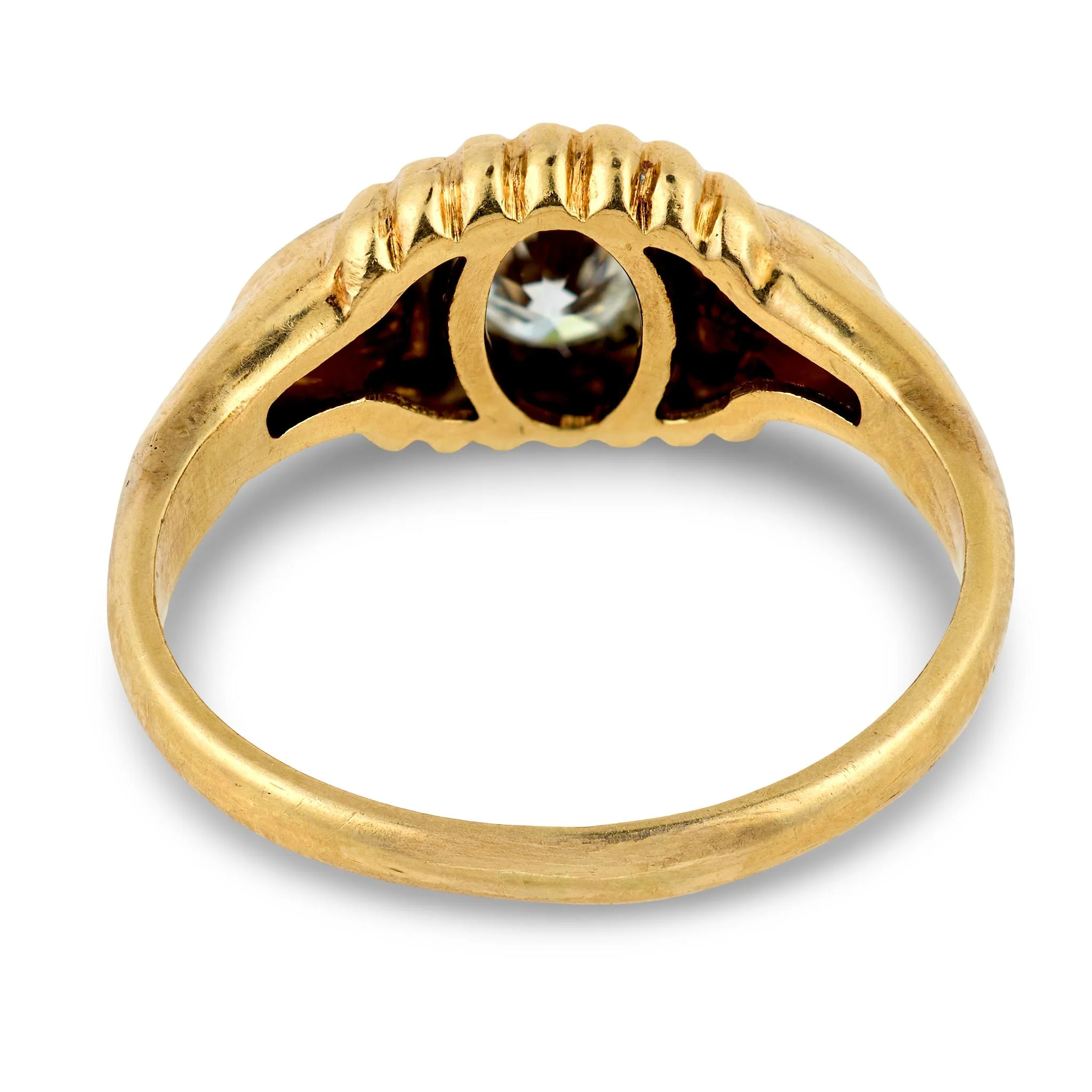Retro 14k Diamond Heart-Motif Ring - Image 5