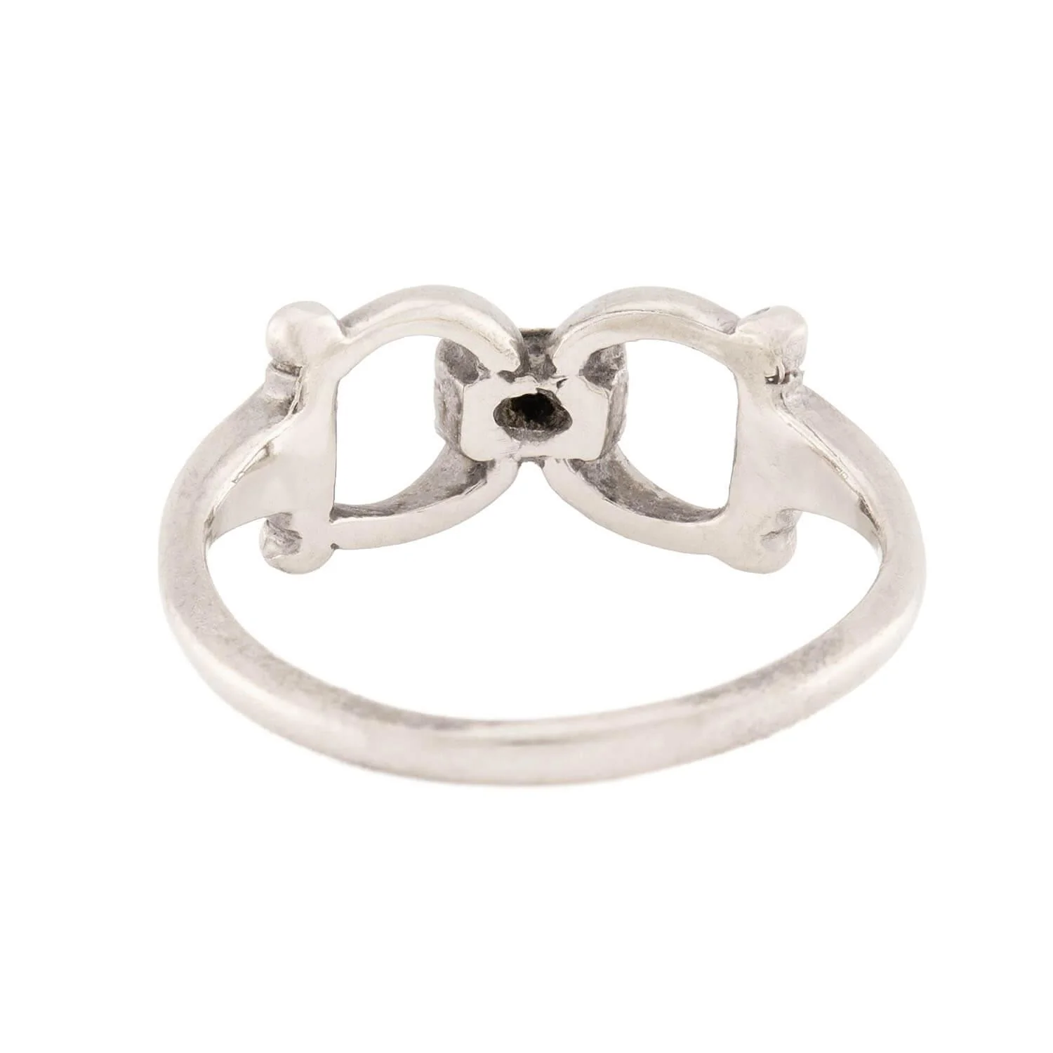 Retro 14k Diamond Horse Bit Ring - Image 5