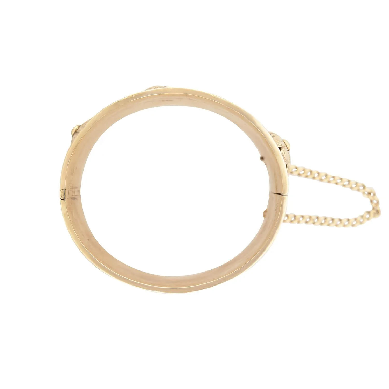 Retro 14k "Gypsy" Roma Bangle Cuff Bracelet - Image 3