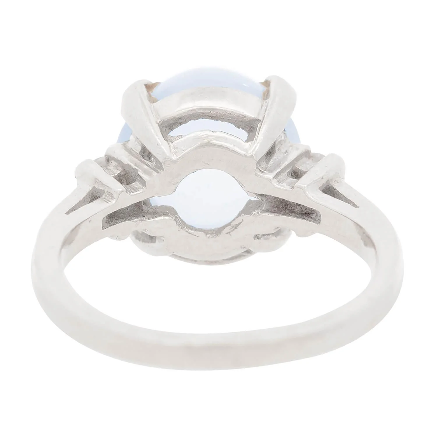Retro 14k Moonstone & Diamond Ring - Image 5