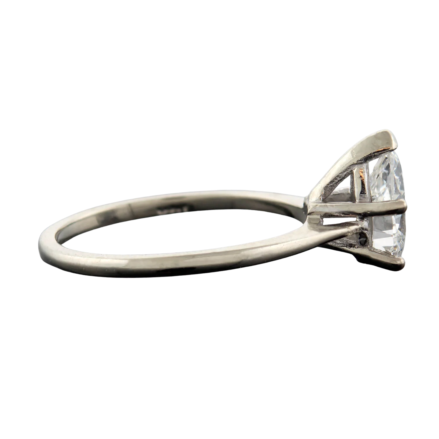 Retro 14k Pear Cut Diamond Ring 1.42ctw - Image 3