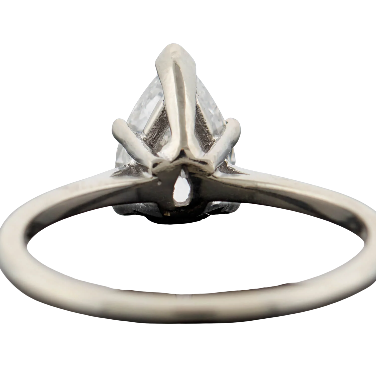 Retro 14k Pear Cut Diamond Ring 1.42ctw - Image 5